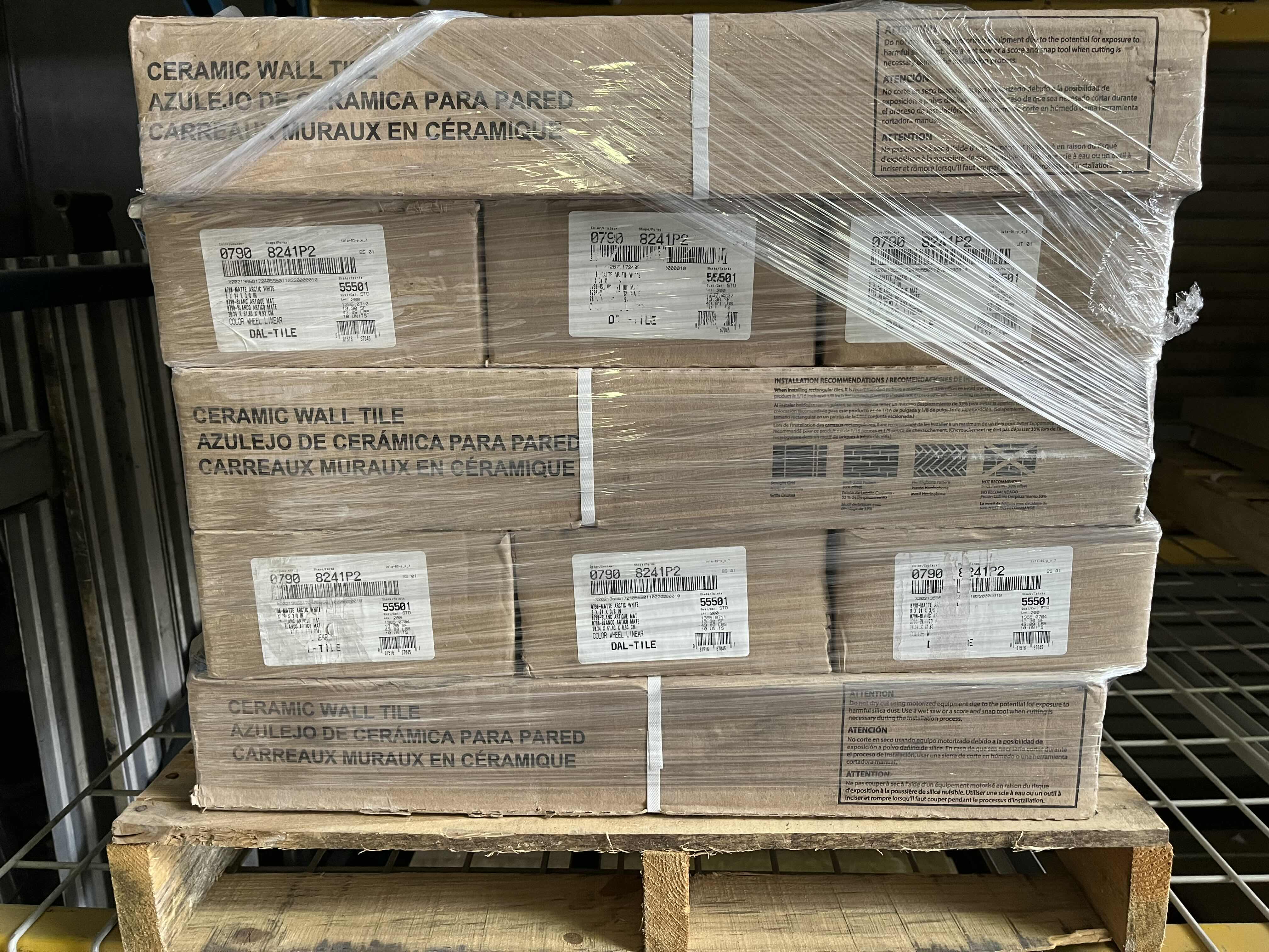 Photo 1 of DALTILE ARCTIC WHITE MATTE FINISH CERAMIC WALL TILES 8” X 24” (13.30SQFT PER CASE/30CASES APPROX 399SQFT TOTAL) READ NOTES