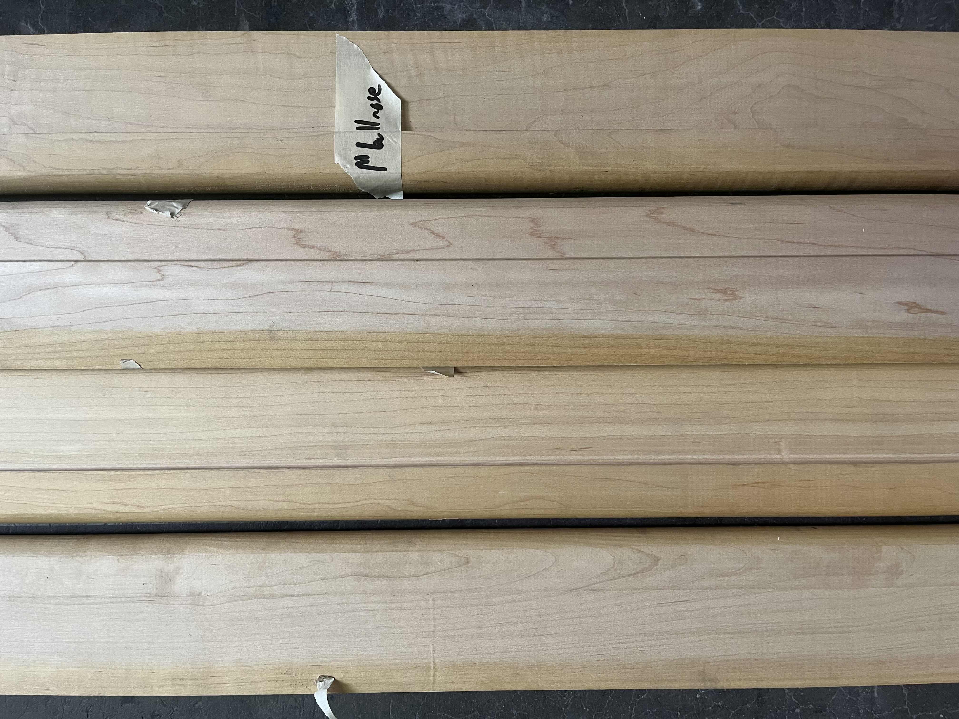 View 2 of BULL NOSE 1” NATURAL OAK WOOD PIECES (4 PCS) 3.5” X 116”-121”
