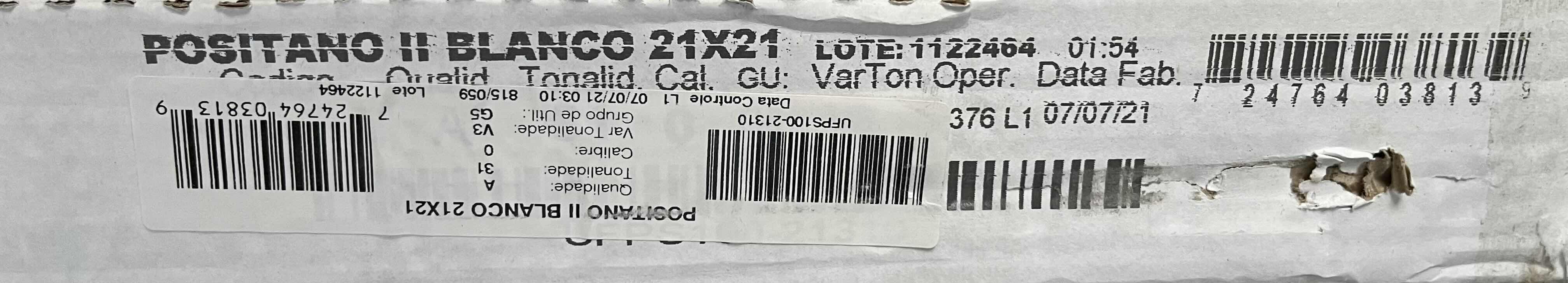 Photo 1 of ROCA POSITANO II BLANCO FINISH RECTIFIED CERAMIC TILE 21” X 21” (22.28SQFT PER CASE/10CASES APPROX. 222.8SQFT TOTAL) READ NOTES