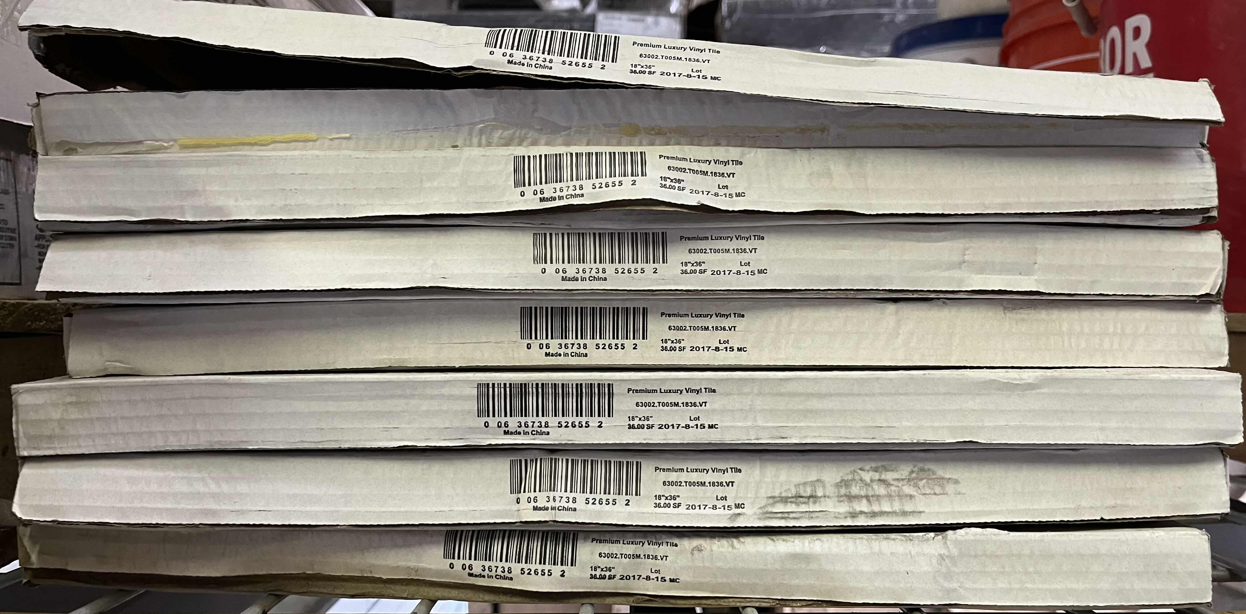 Photo 1 of LUXURY VINYL TILE CONGOLEUM STRUCTURE GALAXY FINISH GLUE DOWN VINYL TILE 18” X 36” (36SQFT PER CASE/7CASES APPROX. 252SQFT TOTAL) READ NOTES