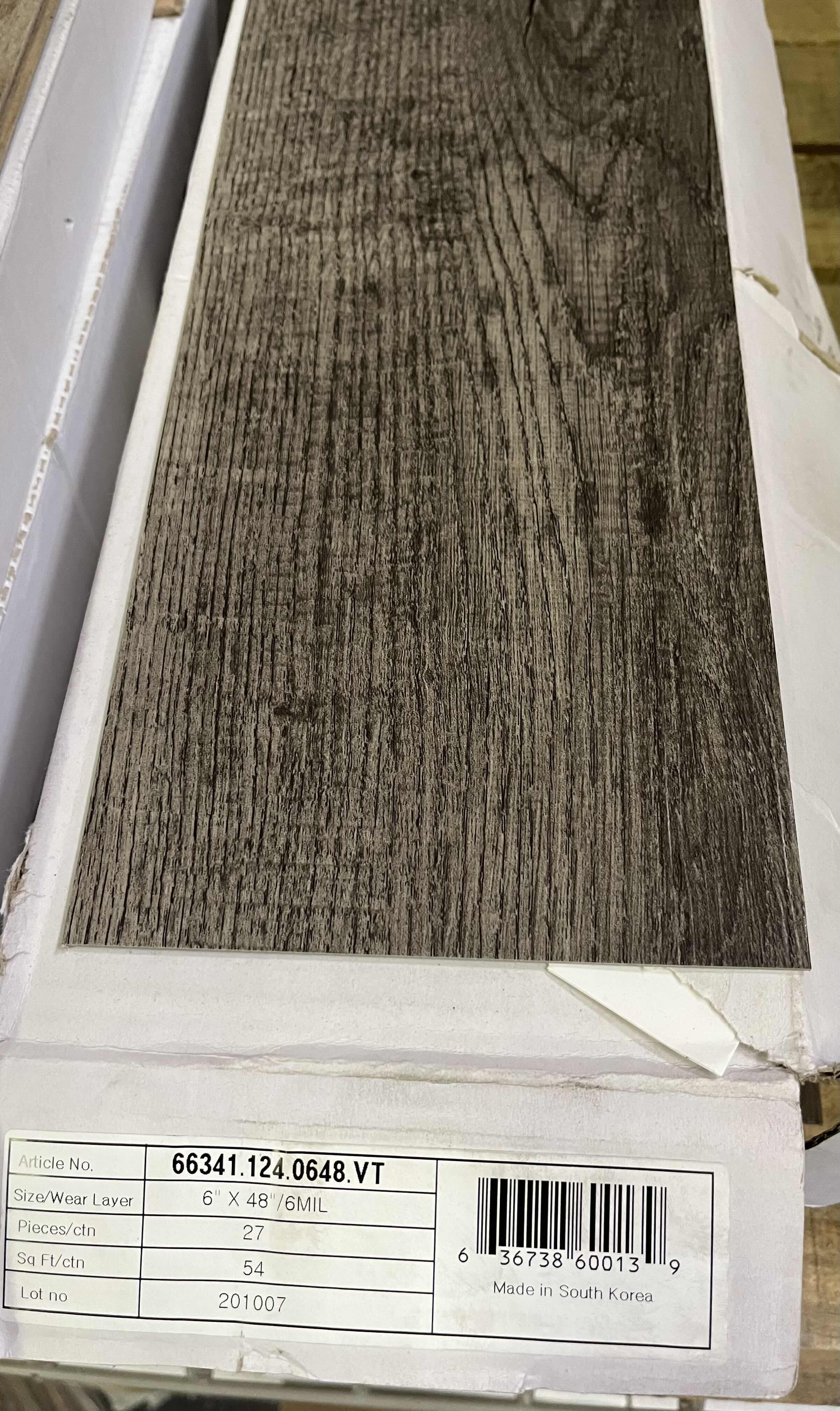 Photo 1 of MIXED FLOORING PALLET-GLUE DOWN VINYL WOOD FINISH PLANK FLOORING - VARIOUS SIZES & STYLES (READ NOTES)