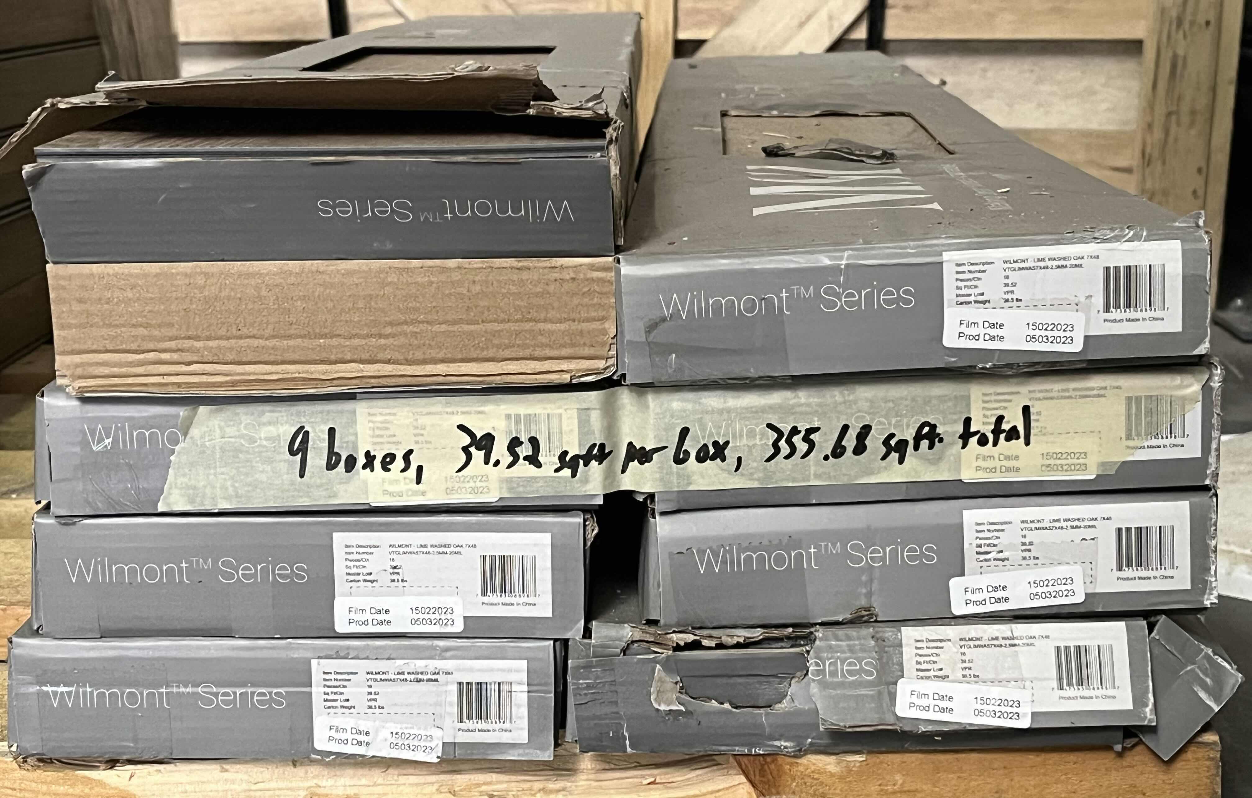 Photo 1 of MSI WILMONT SERIES LIME WASHED OAK WOOD FINISH GLUE DOWN VINYL PLANK FLOORING 7” X 48” (39.52SQFT PER CASE/9CASES APPROX. 355.68SQFT TOTAL) READ NOTES