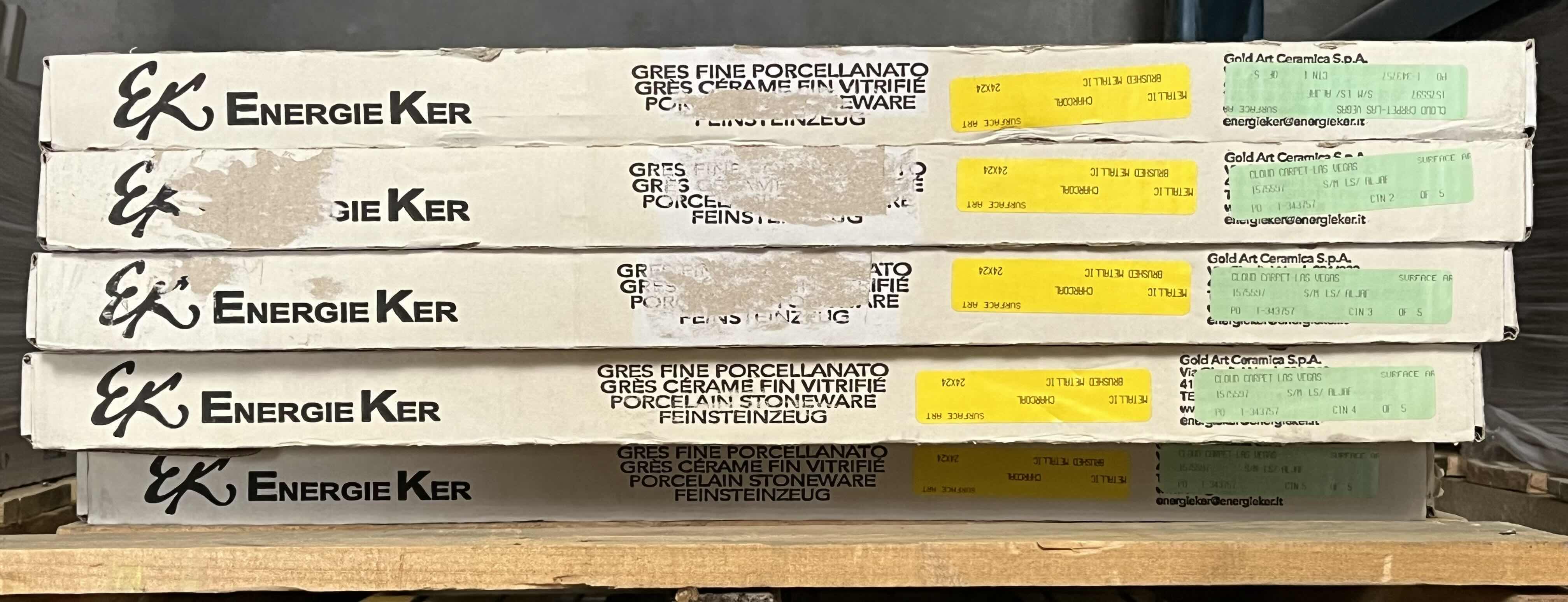 Photo 1 of ENERGIE KER BRUSHED METALLIC CHARCOAL FINISH CERAMIC TILE 24” X 24” (16.254SQFT PER CASE/5CASES APPROX. 81.27SQFT TOTAL) READ NOTES