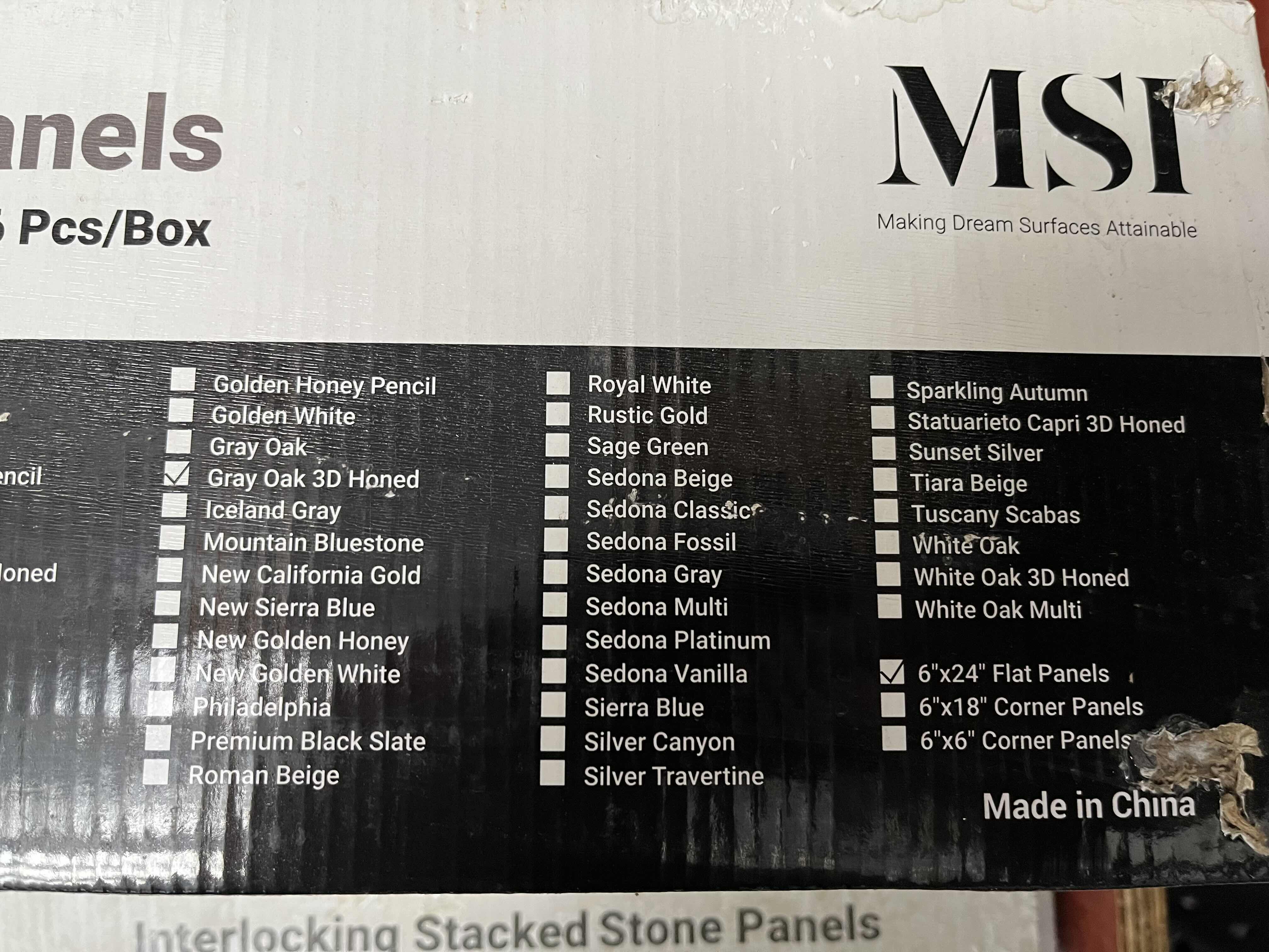 Photo 1 of MSI GRAY OAK 3D HONED FINISH ROCKMOUNT INTERLOCKING STACKED STONE PANELS 6” X 24” (6SQFT PER CASE/31CASES APPROX 186SQFT TOTAL) READ NOTES