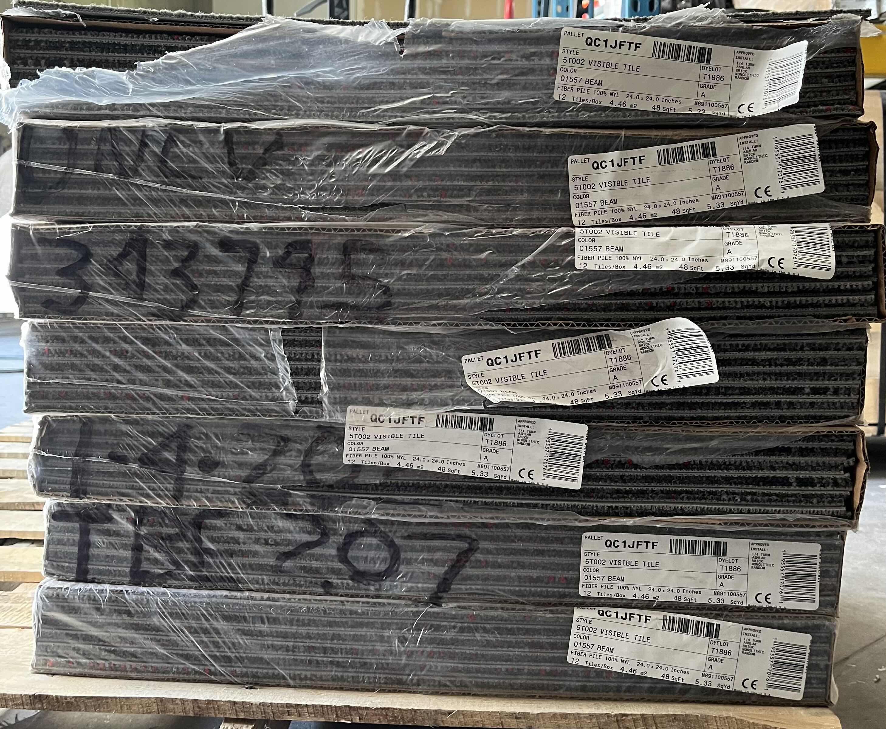 Photo 1 of SHAW BEAM FINISH CARPET TILE 24” X 24” (48SQFT PER CASE/7CASES APPROX 336SQFT TOTAL) READ NOTES