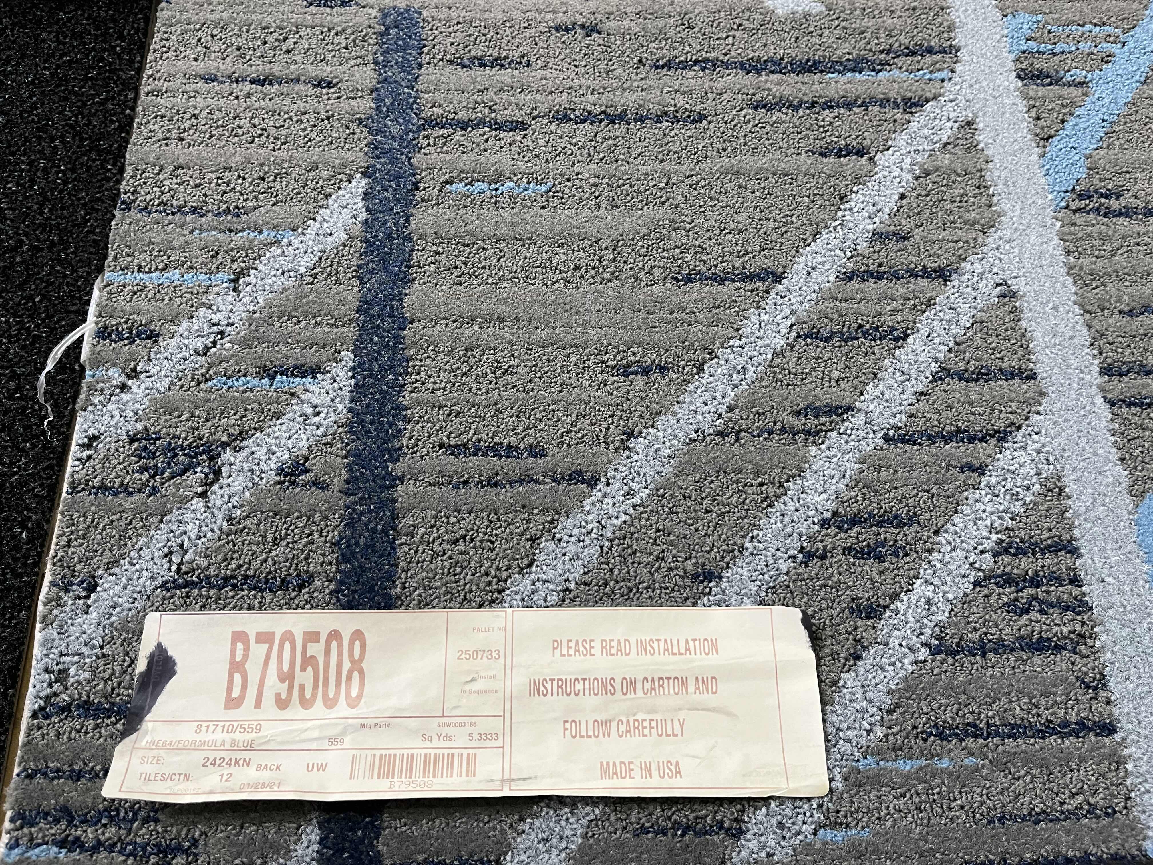 Photo 1 of SHAW & MOHAWK MIXED CARPET TILE 24” X 24” 7CASES PALLET- VARIOUS STYLES