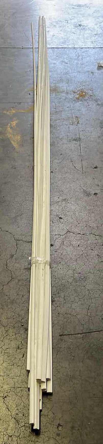 Photo 1 of WHITE WOOD FINISH QUARTER ROUND MOLDING (15PCS) APPROX. 15’-16’