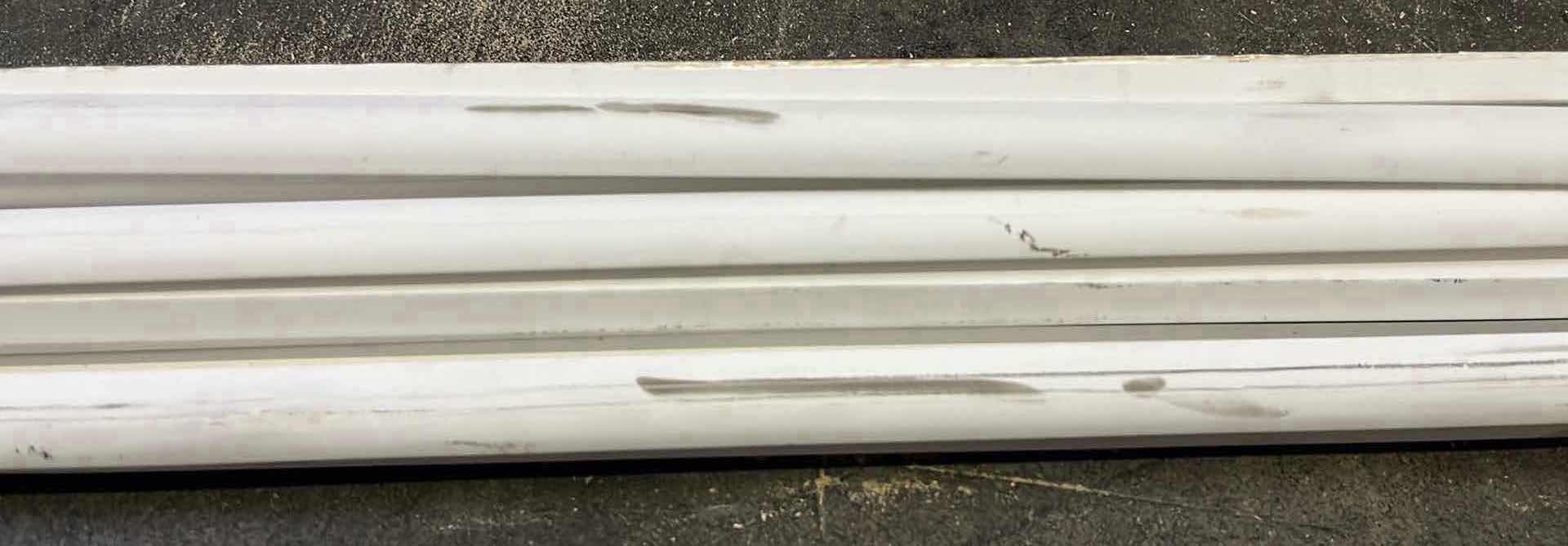 Photo 1 of WHITE WOOD FINISH QUARTER ROUND MOLDING (15PCS) APPROX. 15’-16’