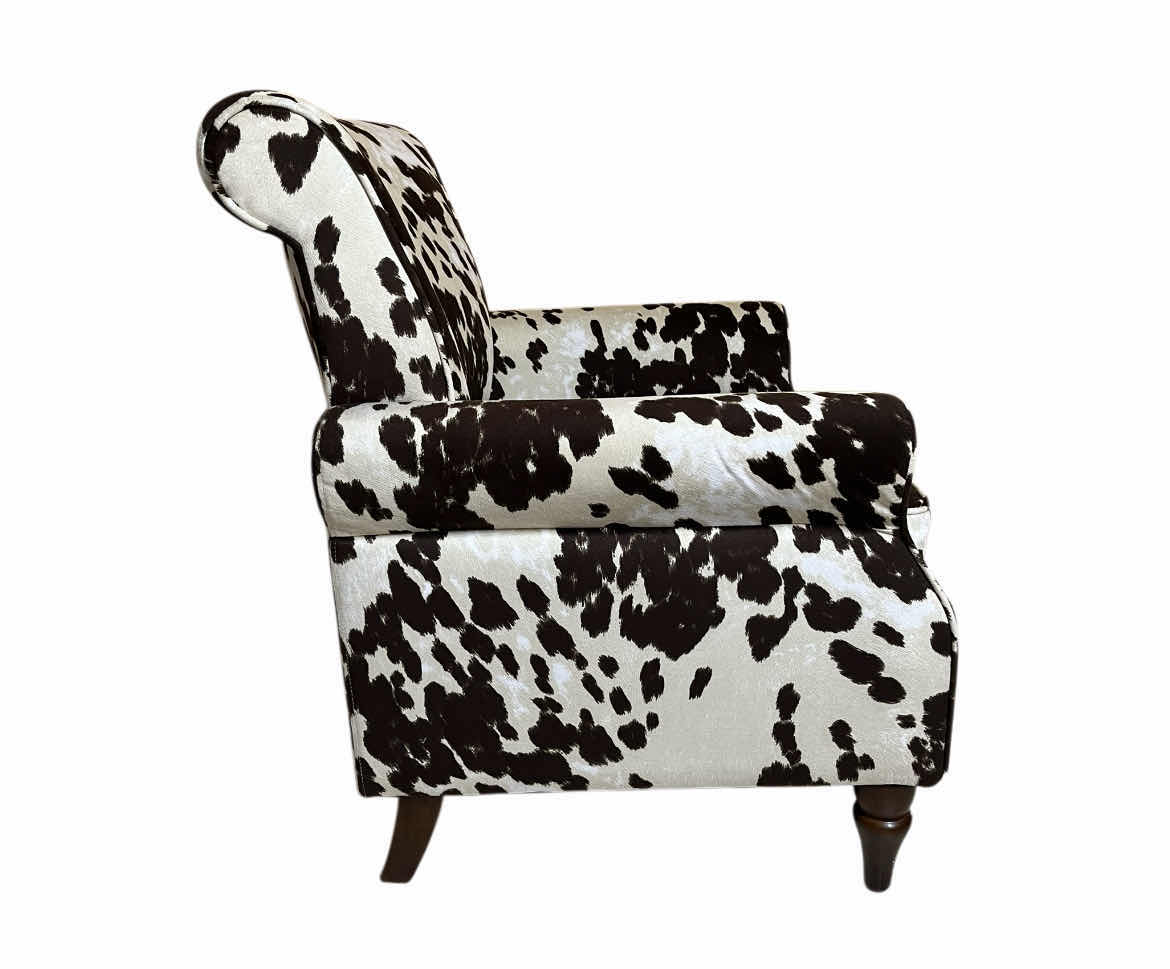 Photo 3 of HULALA HOME COW PRINT POLYESTER WINGBACK CHAIR 29” X 31” H32”