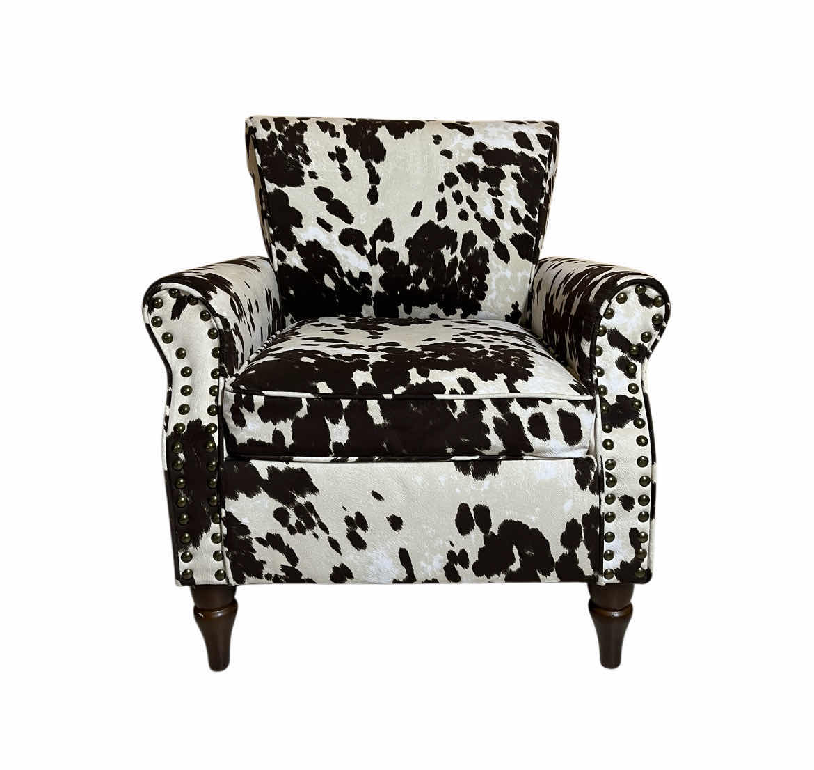 Photo 1 of HULALA HOME COW PRINT POLYESTER WINGBACK CHAIR 29” X 31” H32”