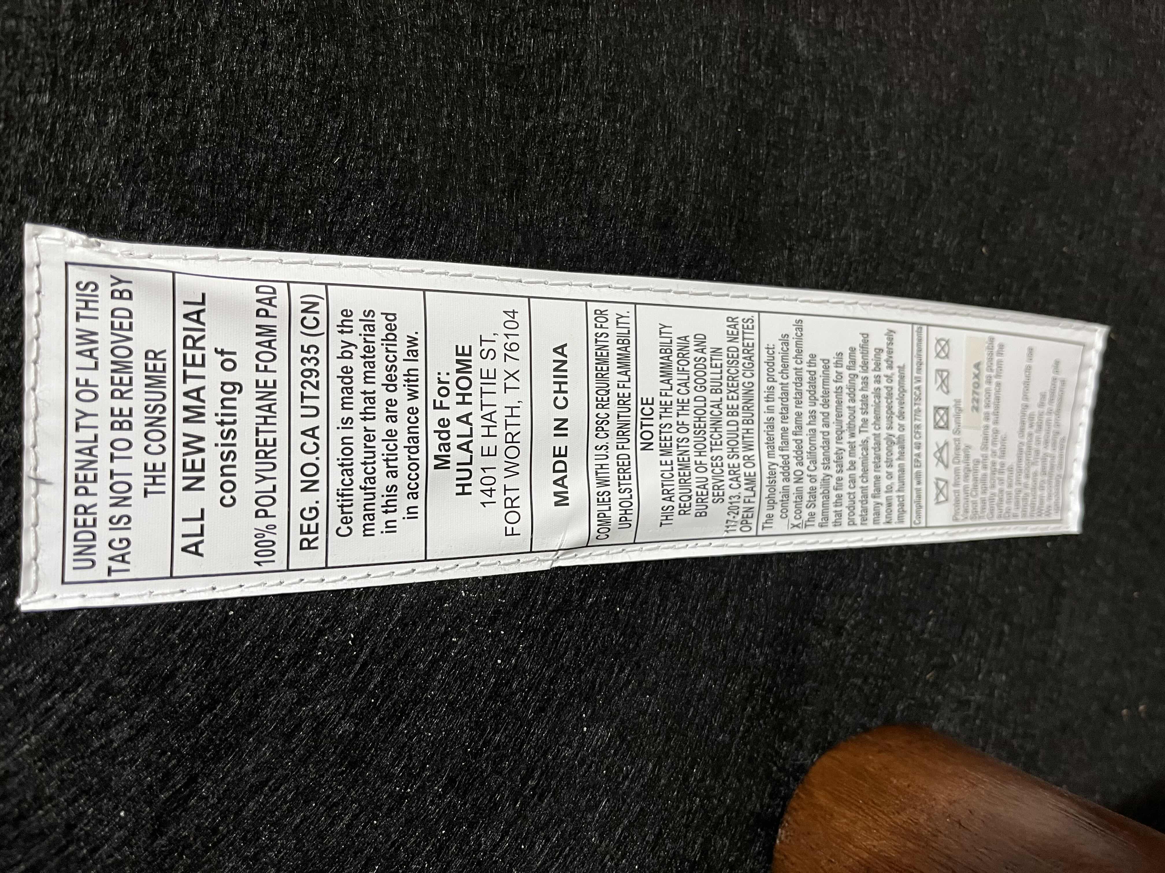 Photo 1 of HULALA HOME BROWN LEATHER WOOD BASE SOFA 84” X 34” H33”