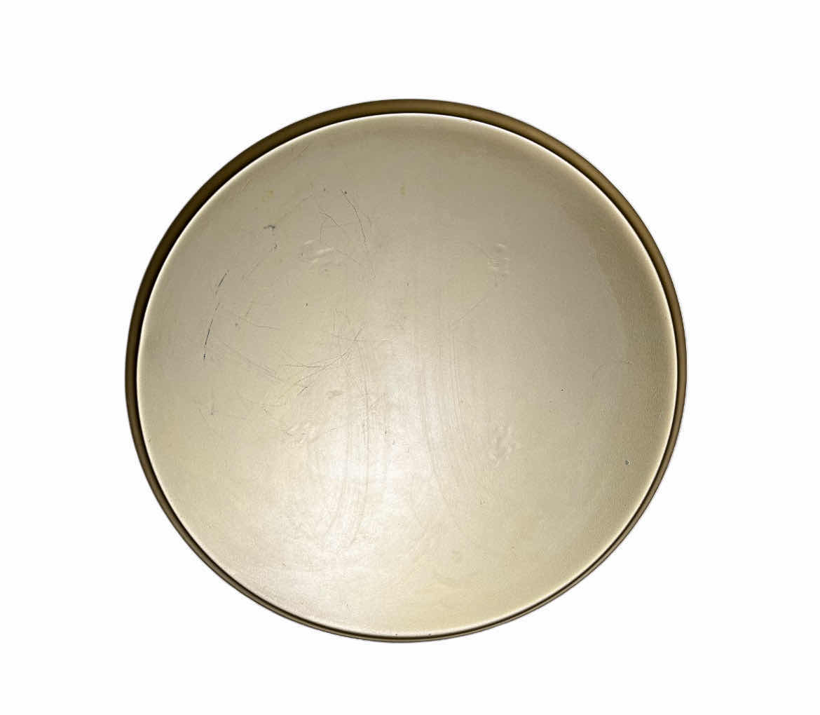 Photo 1 of GOLD FINISH METAL ROUND SIDE TABLE 18” X 22”