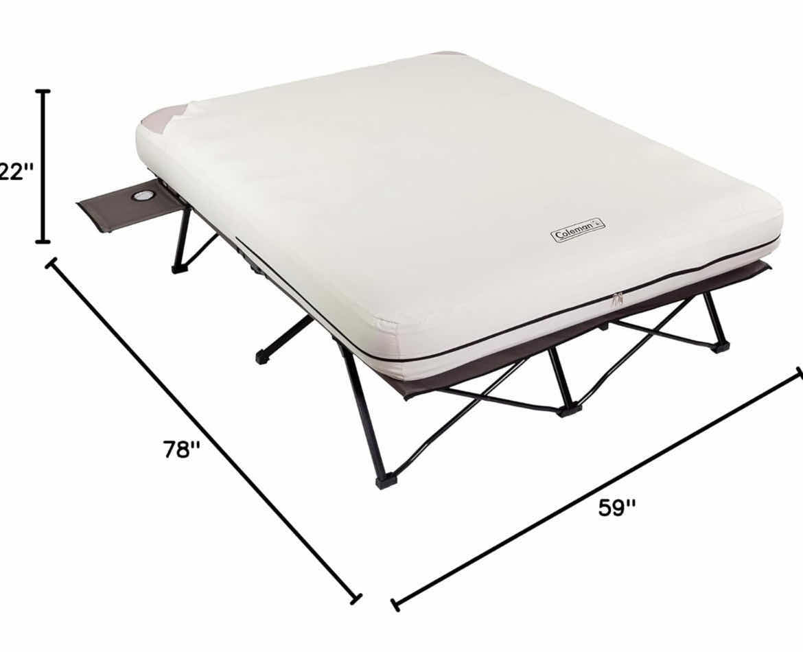 Photo 1 of COLEMAN QUEEN AIRBED MATTRESS COT W ROLLING CASE