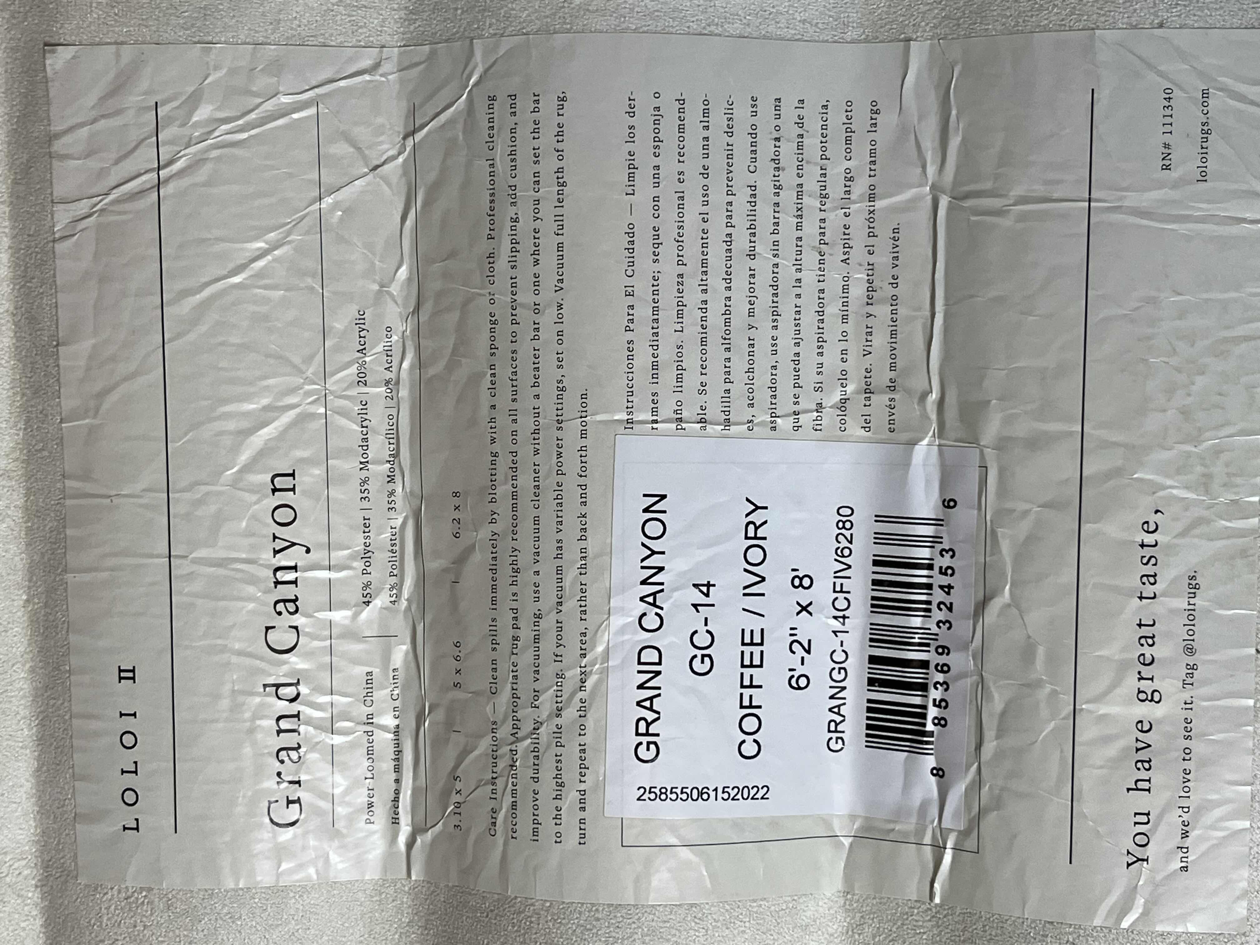 Photo 1 of LOLOI II GRAND CANYON GREY & IVORY FUR AREA RUG 6.2’ X 8'