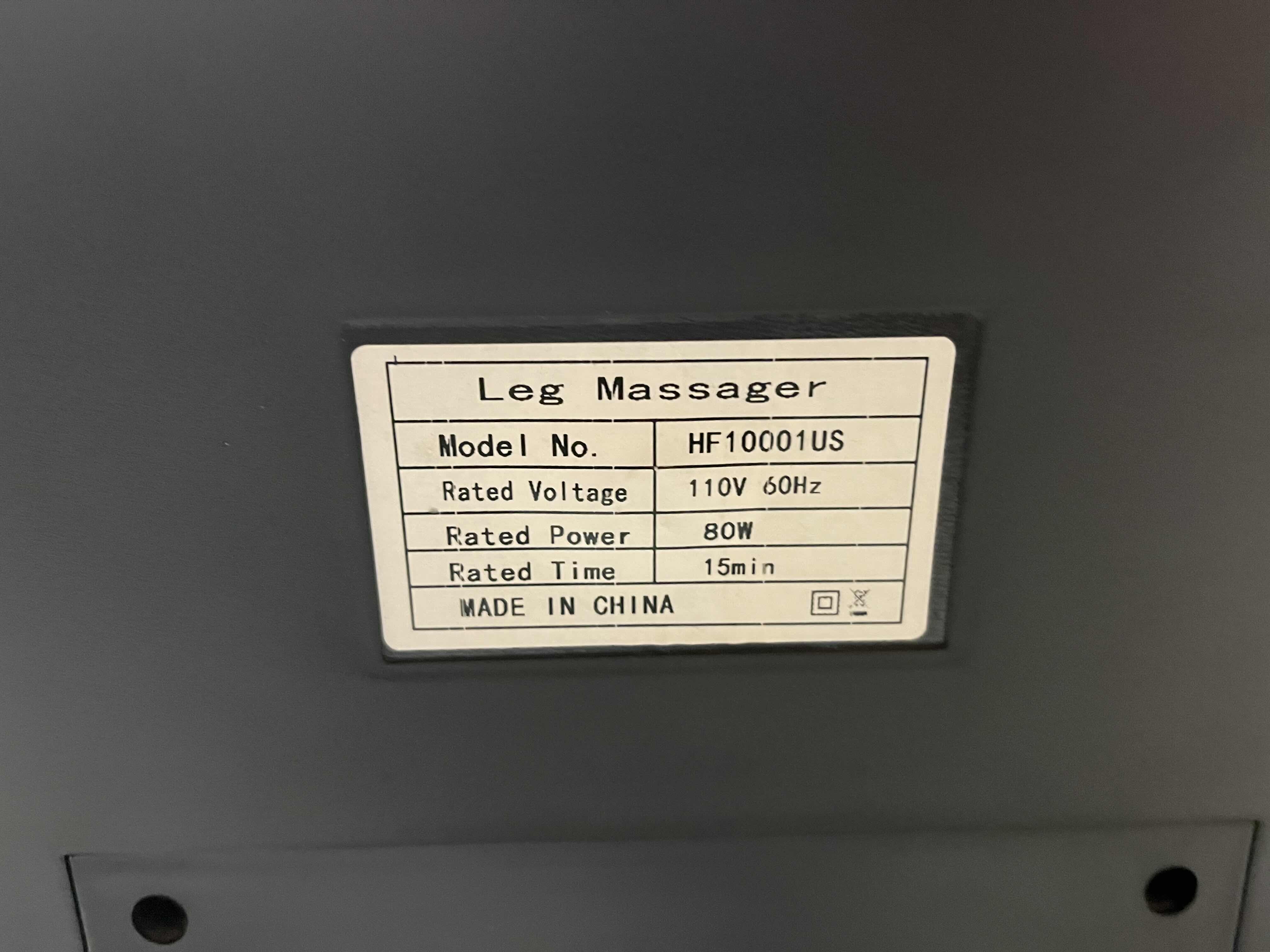 Photo 9 of MEDIMALL RED FOOT/CALF VIBRATION & HEATED MASSAGER MODEL HF 10001 US