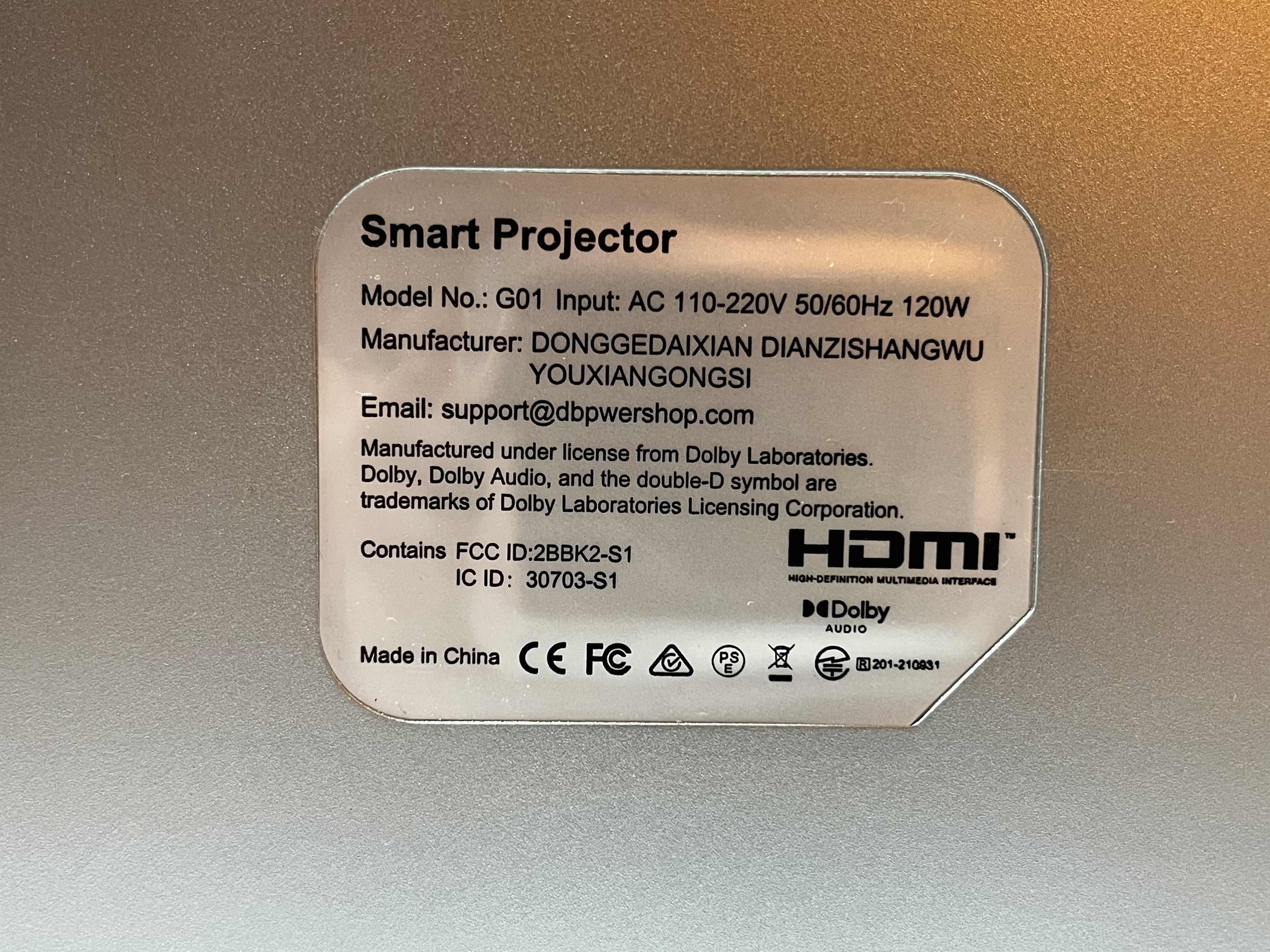 Photo 5 of DBPOWER NETFLIX OFFICIAL HD PROJECTOR W REMOTE & CASE MODEL G01