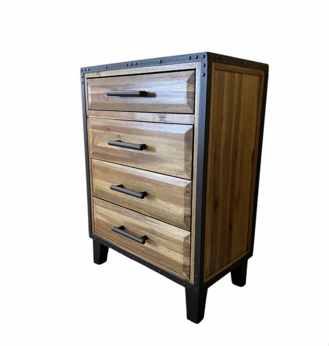 Photo 1 of CHRISTOPHER KNIGHT LUNA ACACIA NATURAL WOOD 4 DRAWER CHEST DRESSER 26.5” X 17” H36”