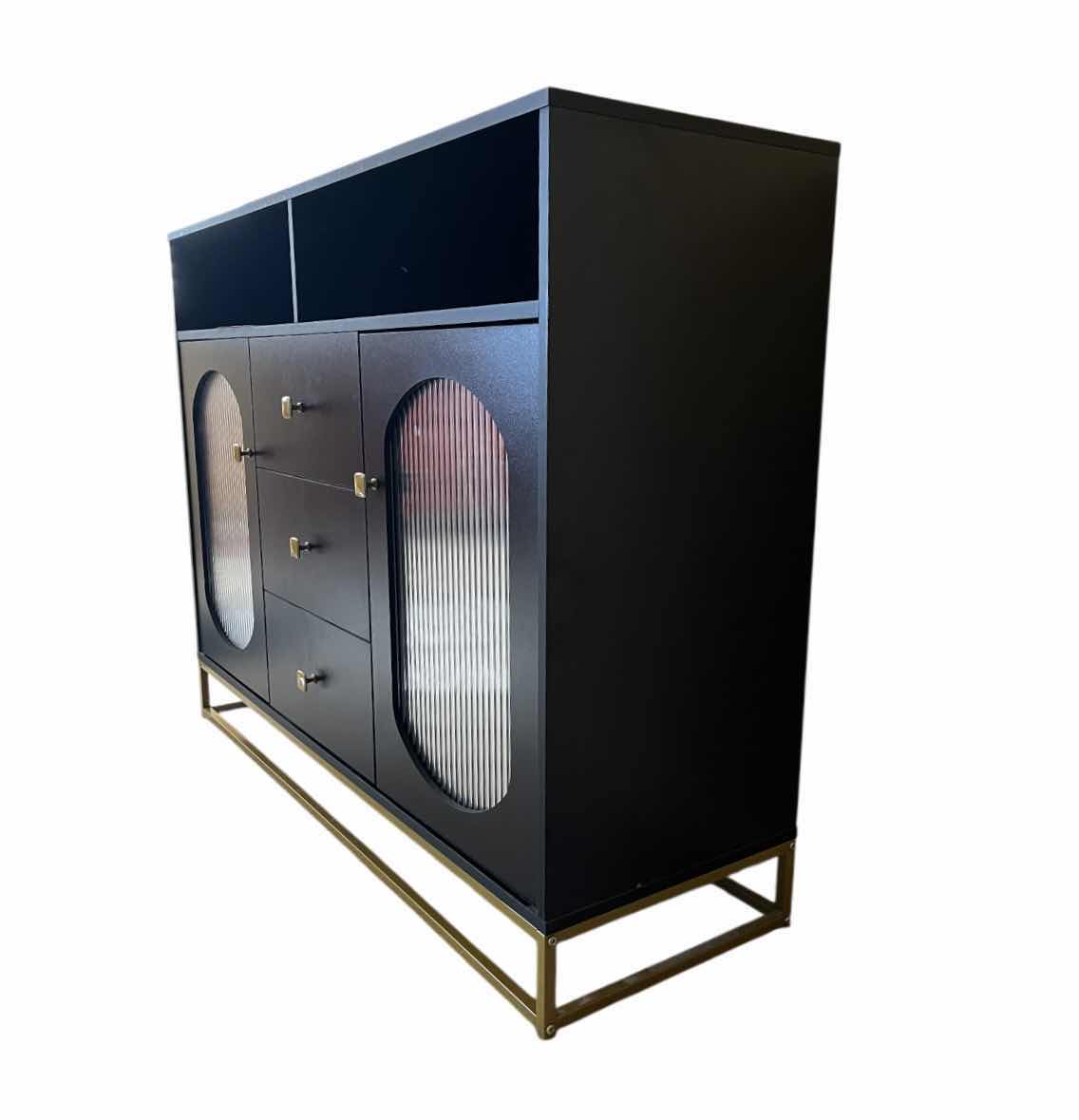 Photo 4 of FINETONES BLACK 2 DOOR 3 DRAWER SIDEBOARD BUFFET TABLE