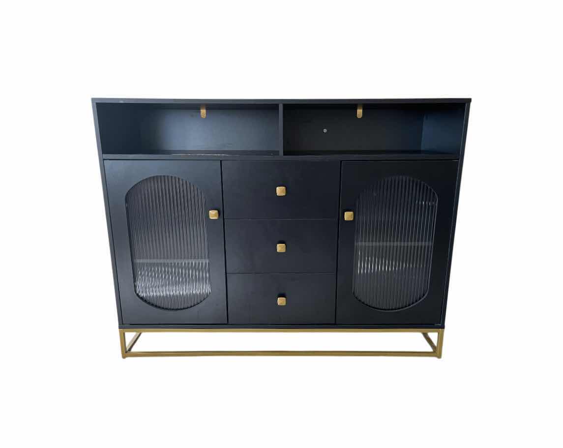 Photo 1 of FINETONES BLACK 2 DOOR 3 DRAWER SIDEBOARD BUFFET TABLE