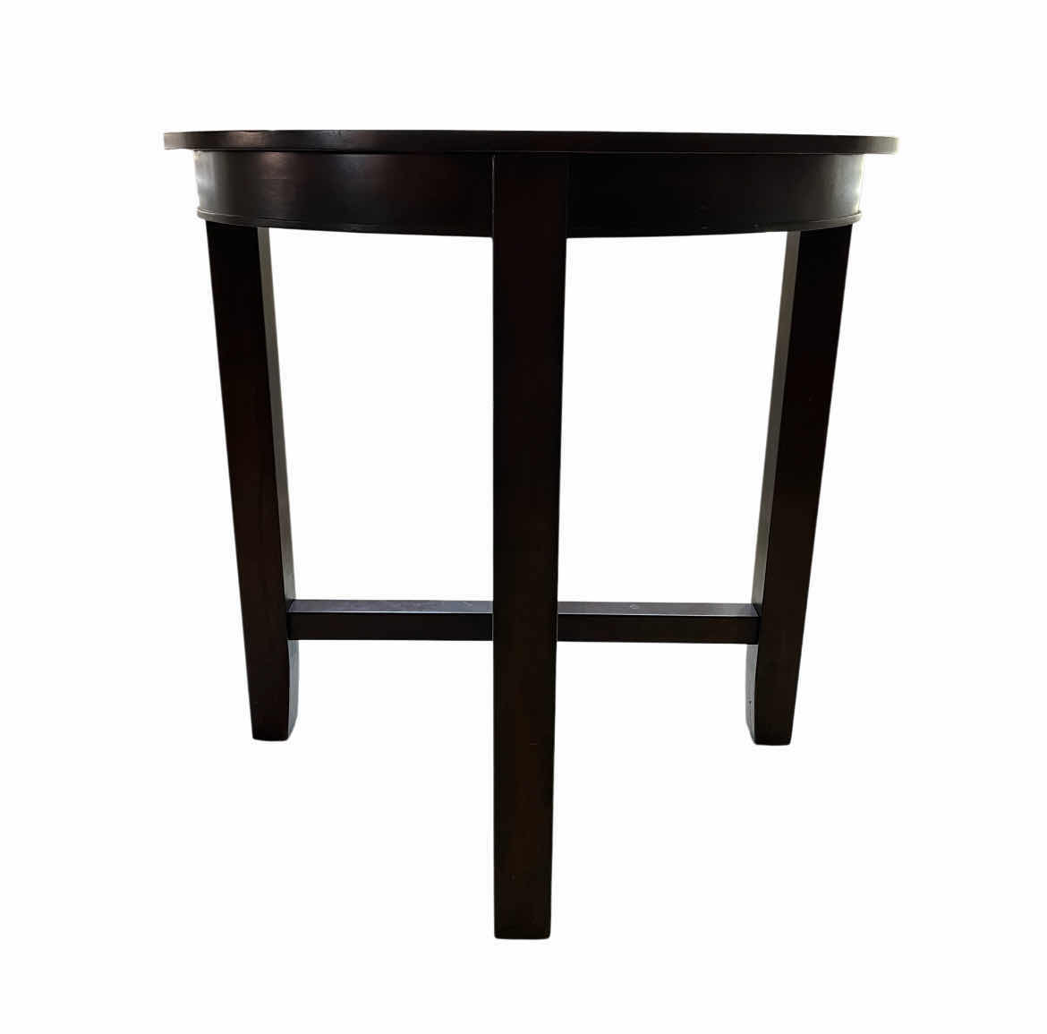 Photo 1 of JIAMEI MAHOGANY FINISH WOOD DINING TABLE & 4 STOOLS (READ NOTES)