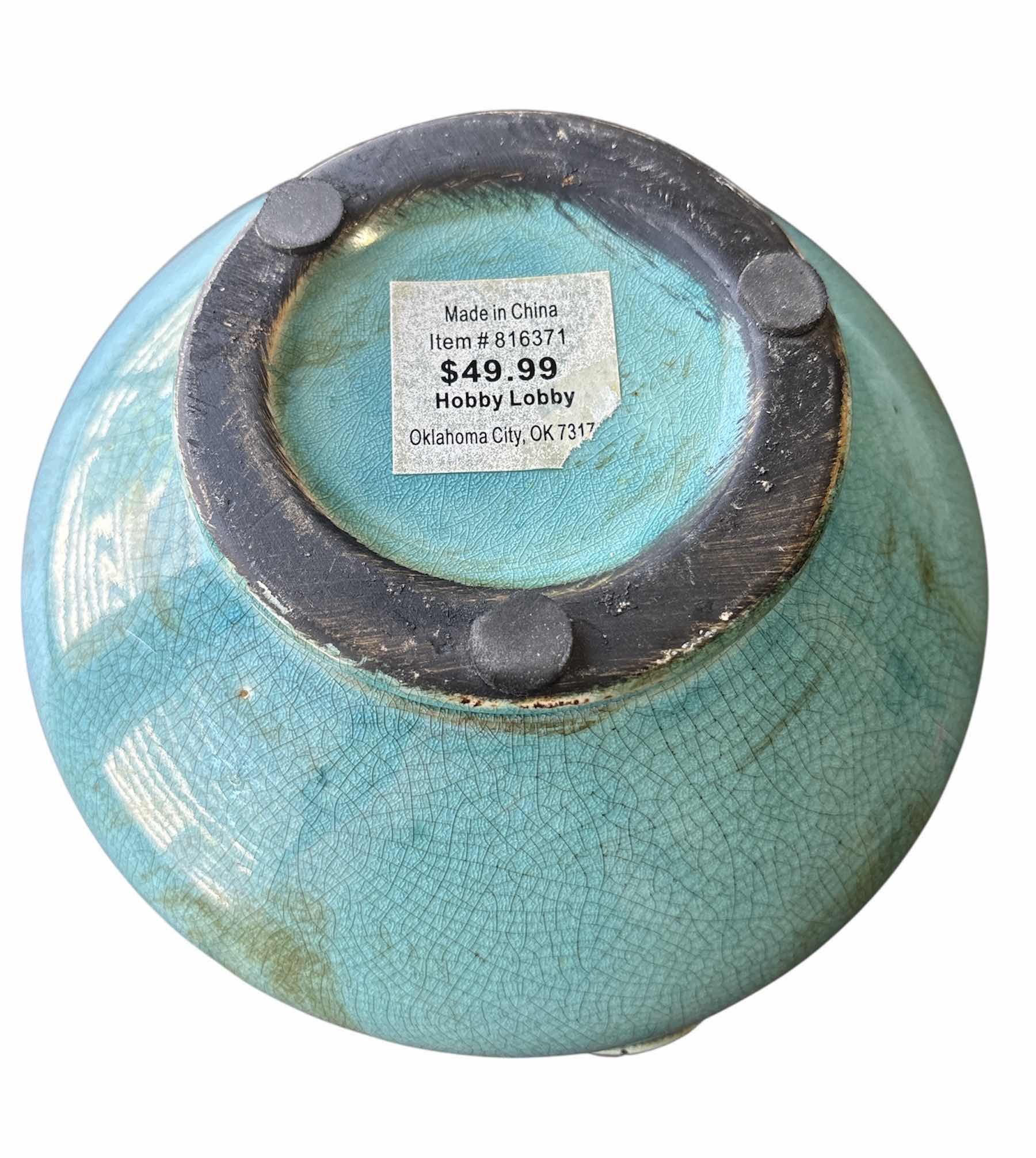 Photo 1 of HOBBY LOBBY VINTAGE STYLE POTTERY VASE 8.5” X 6.5”