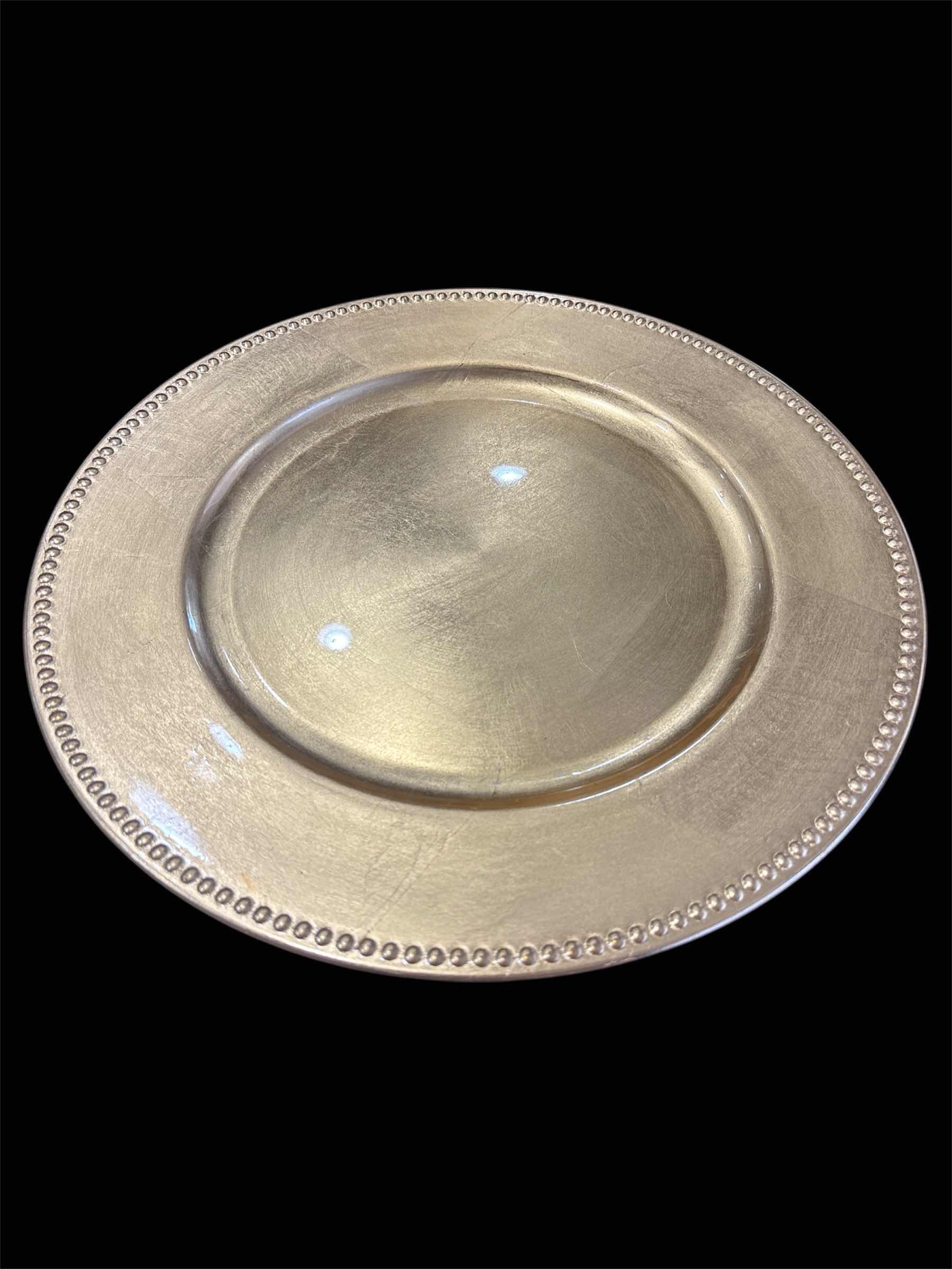 Photo 1 of GOLD/ ROSE GOLD 13” CHARGER PLATES & 15” PLACE MATS, 21 PCS