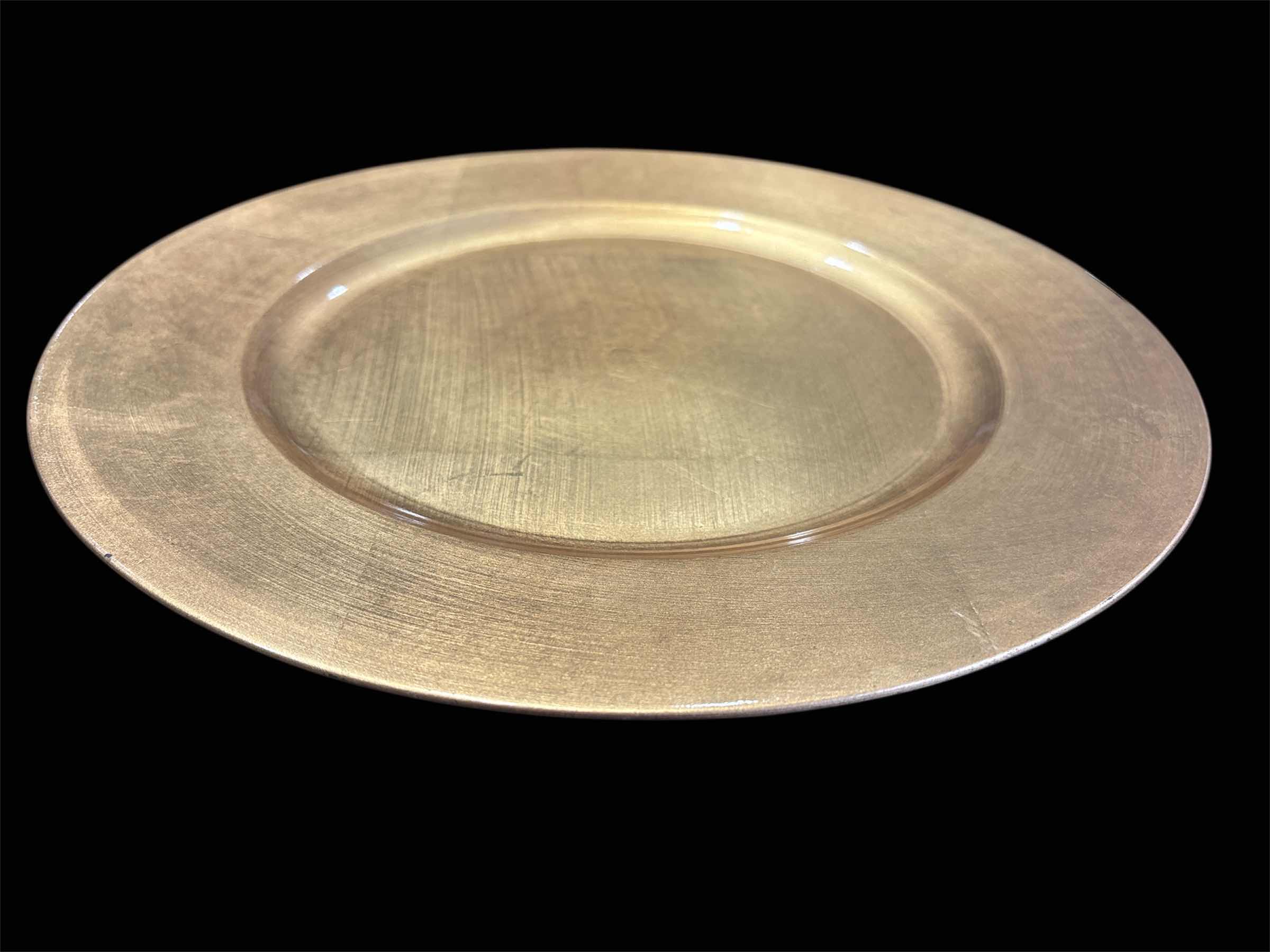 Photo 1 of GOLD/ ROSE GOLD 13” CHARGER PLATES & 15” PLACE MATS, 21 PCS