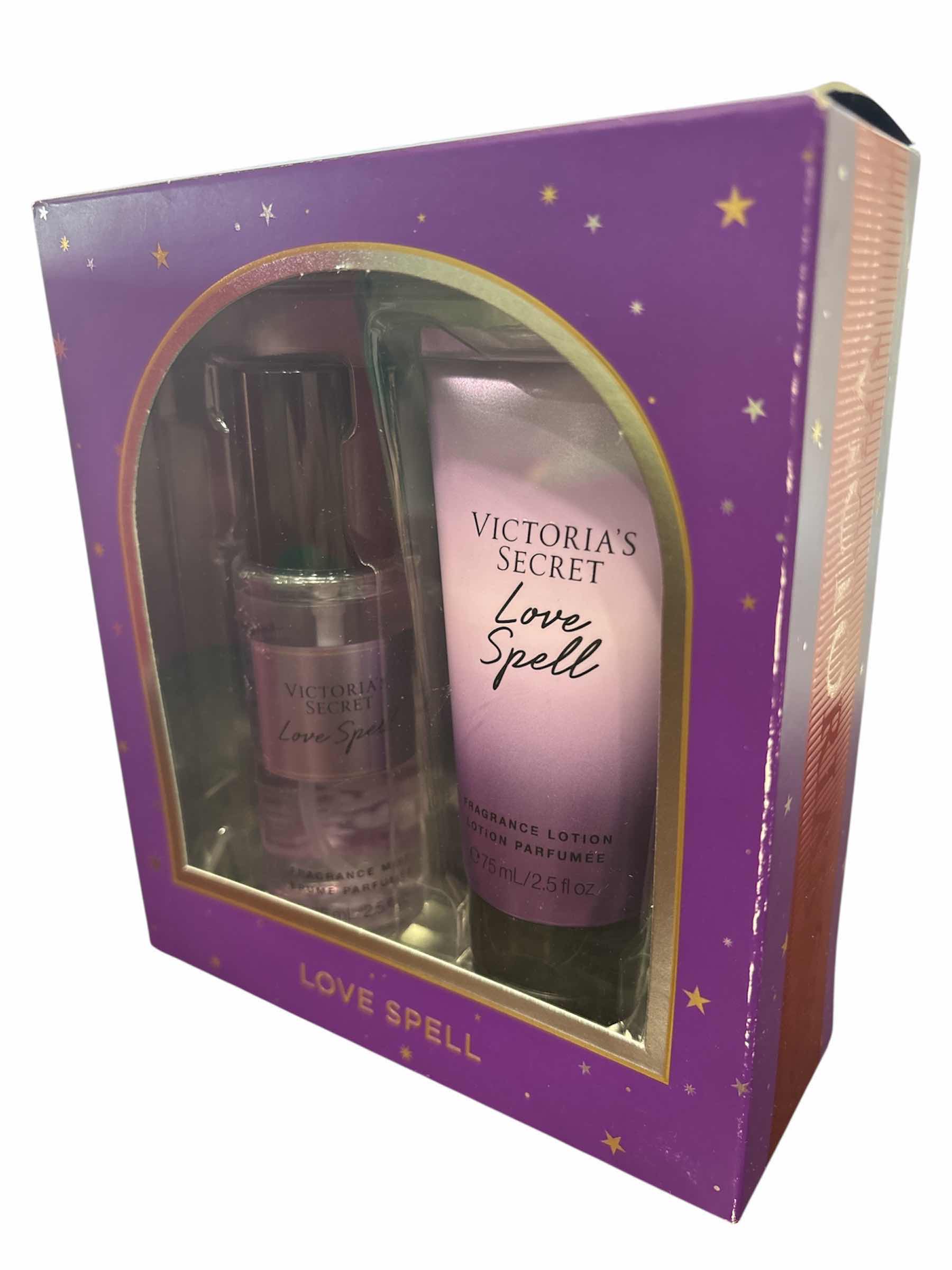 Photo 1 of NEW VICTORIA’S SECRET LOVE SPELL 2 PC GIFT SET, 2.5 OZ FRAGRANCE MIST & 2.5 OZ FRAGRANCE LOTION