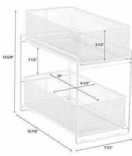 Photo 1 of NEW DESIGN IDEAS 2-DRAWER MESH ORGANIZER/ CABINET BASKETS