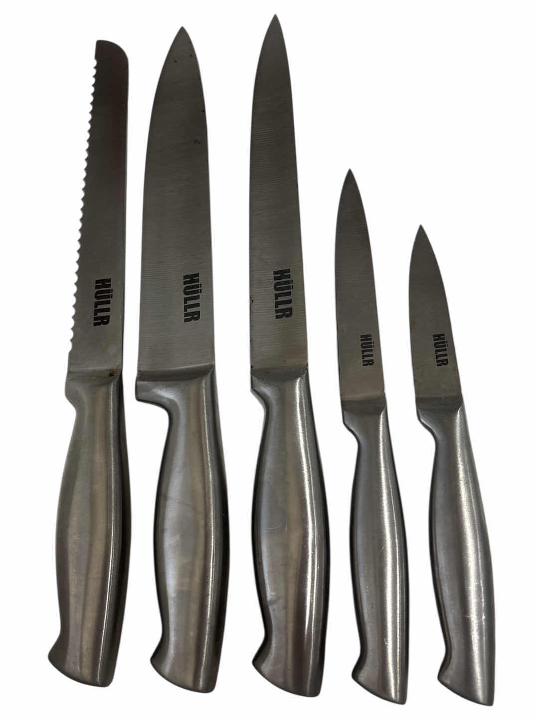 Photo 1 of HÜLLR STAINLESS STEEL KITCHEN KNIFE SET W ACRYLIC STAND (6 PCS)