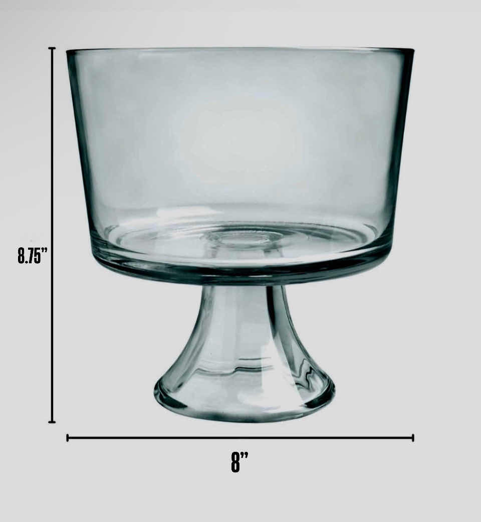 Photo 1 of ANCHOR HOCKING PRESENCE TRIFLE FOOTED DESSERT BOWL, CLEAR 8.75” X 8”