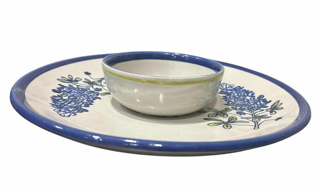 Photo 1 of LOUISVILLE STONEWARE, BLUEBONNET 12” CHIP & DIP PLATTER