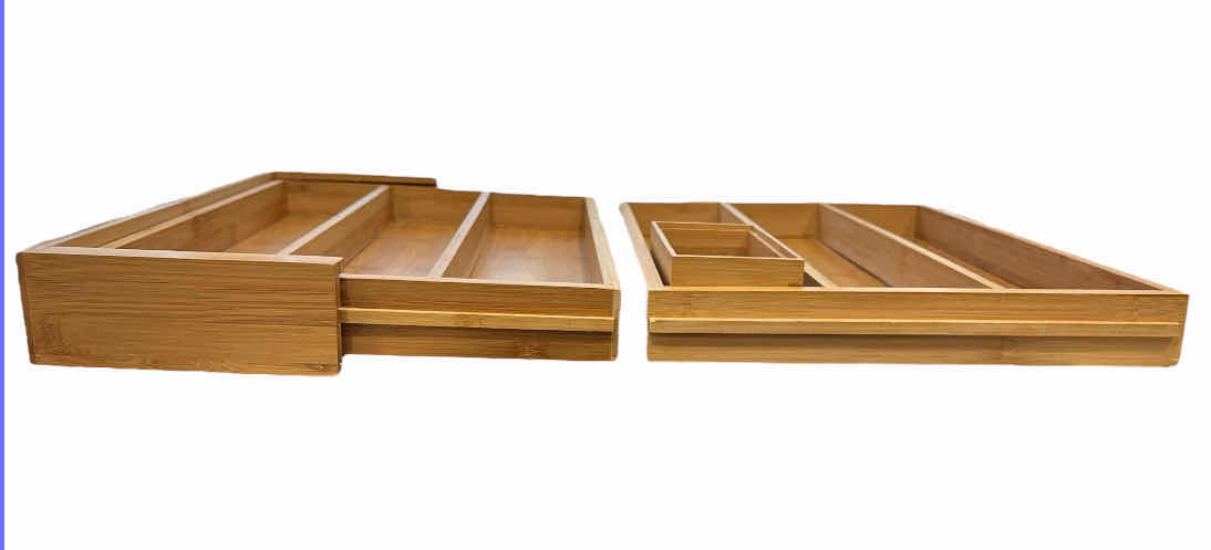 Photo 1 of BAMBOO CUTLERY/UTENSIL DRAWER ORGANIZERS (4 PCS)
