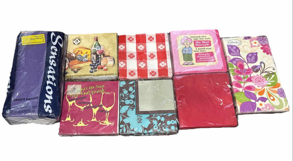 Photo 1 of ASSORTED NAPKINS, TABLECLOTHS & BASKETS