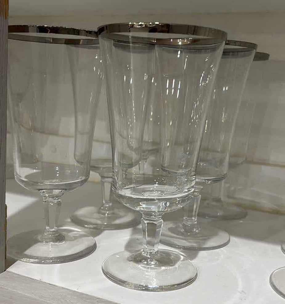 Photo 1 of SOLITAIRE (PLATINUM TRIM) BY LENOX 6.5” ICED TEA SET OF 6