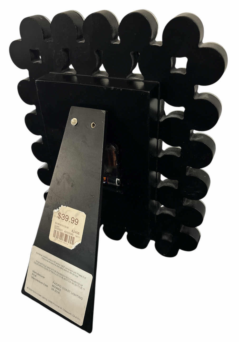 Photo 1 of FAYWOOD SILVER MIRRORED TABLETOP CLOCK 9” X 11”