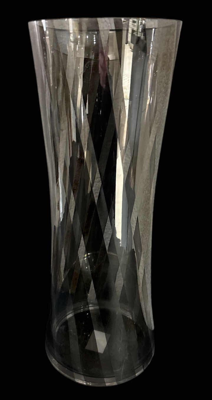 Photo 1 of EVELYN METALLIC STRIPED FLORAL VASE BY DEBI LILLY 15.75”