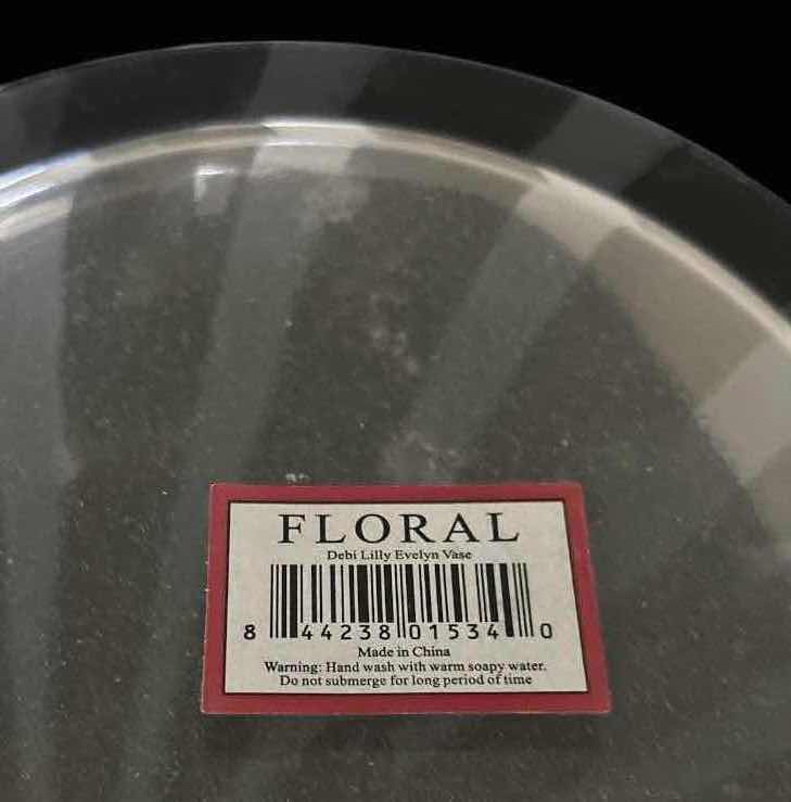 Photo 1 of EVELYN METALLIC STRIPED FLORAL VASE BY DEBI LILLY 15.75”