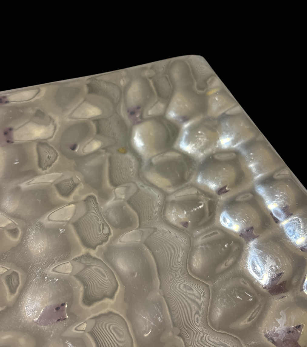 Photo 1 of HOLLAND BOONE HAMMERED/POLISHED PEWTER TRAY 7.5” X 16.75” H1.25”