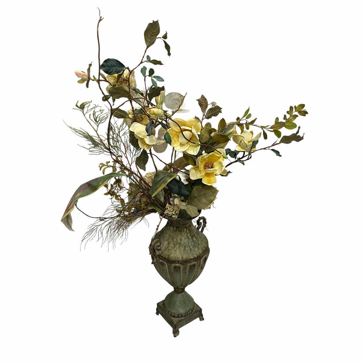 Photo 1 of AUTUMN FLORAL DECOR W AGED FINISH URN 34” X 45”
