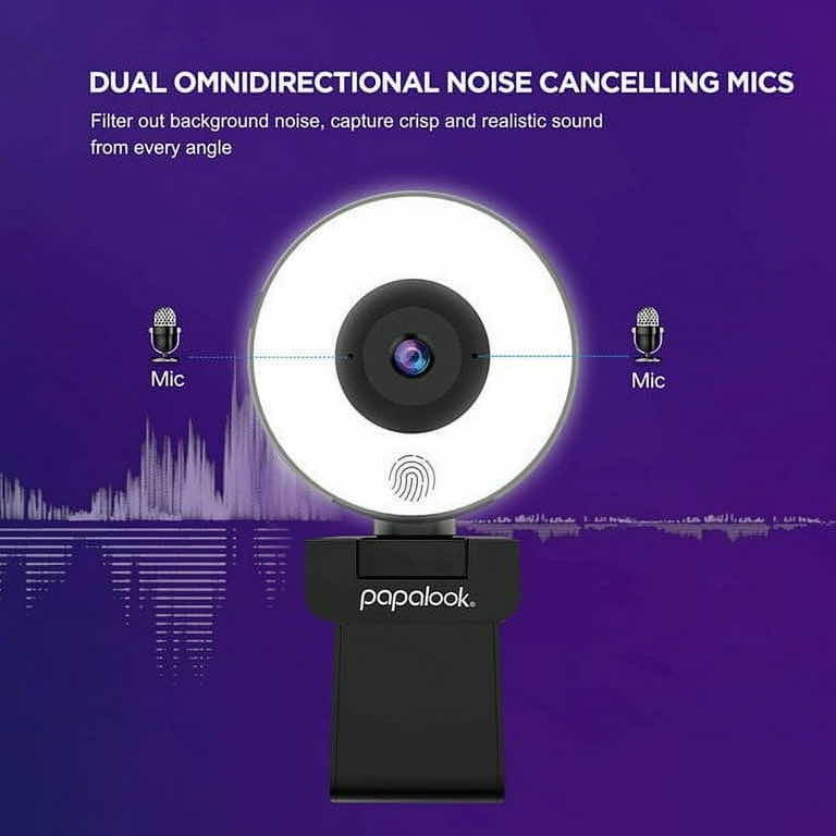 Photo 1 of PAPALOOK 1080P FIXED FOCUS LIVE STEAM WEBCAM W TRIPOD 2-PACK