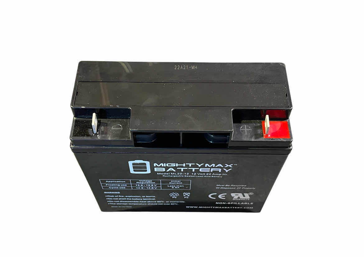 Photo 1 of MIGHTY MAX 12V 22AMP RECHARGEABLE BATTERY ML-22-12