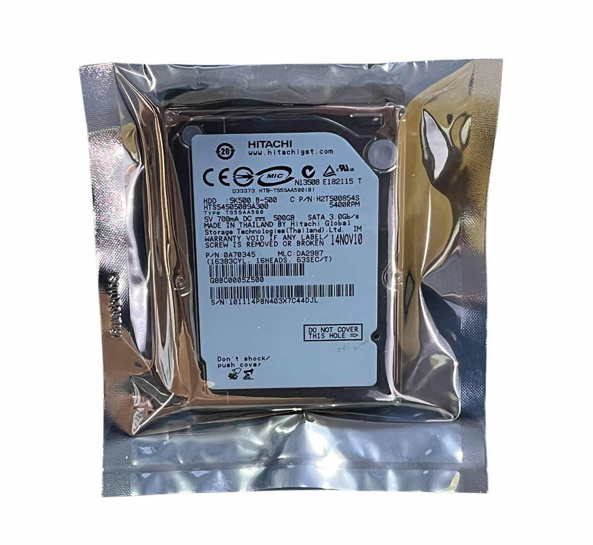 Photo 1 of ACHI 500GB 9.5MM SATA 5.4K SFF 2.5" HARD DRIVE HTS545050B9A300