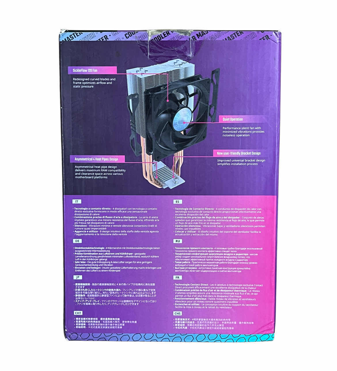 Photo 3 of COOLER MASTER HYPER 212 EVO V2 SICKLE FLOW 120 FAN CPU AIR COOLER