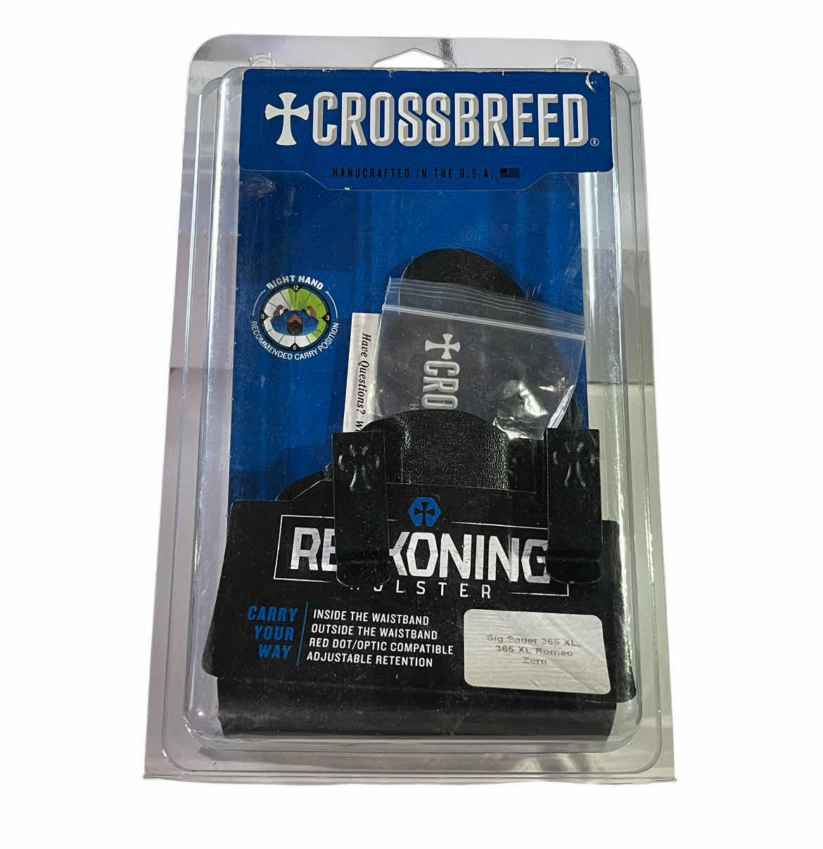 Photo 1 of CROSSBREED RECKONING SIG SAUER 365 XL ROMEO ZERO INSIDE/OUTSIDE WAISTBAND RETENTION HOLSTER