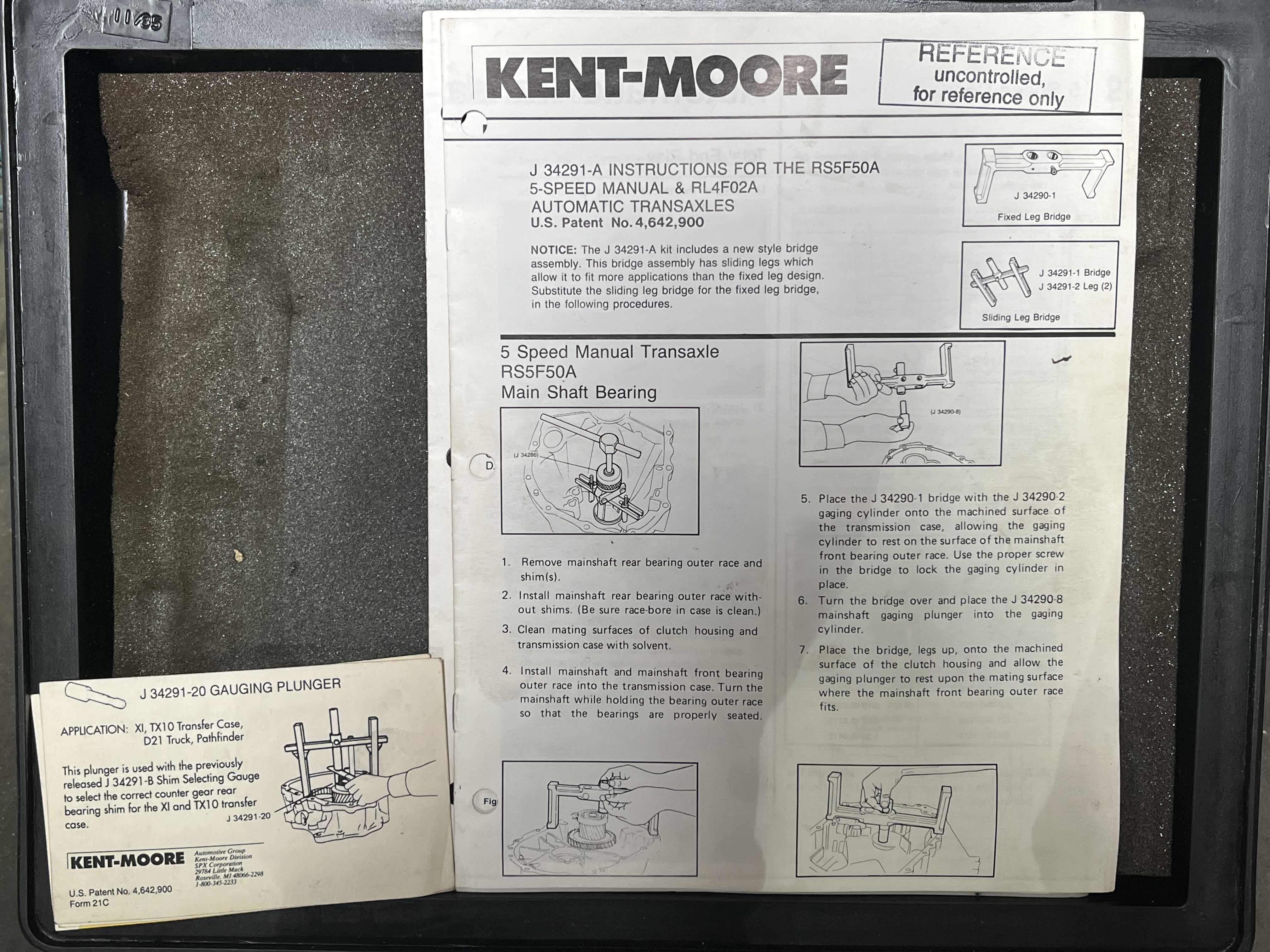 Photo 1 of KENT-MOORE SHIM SETTING GAUGE SET W CASE J34291-B