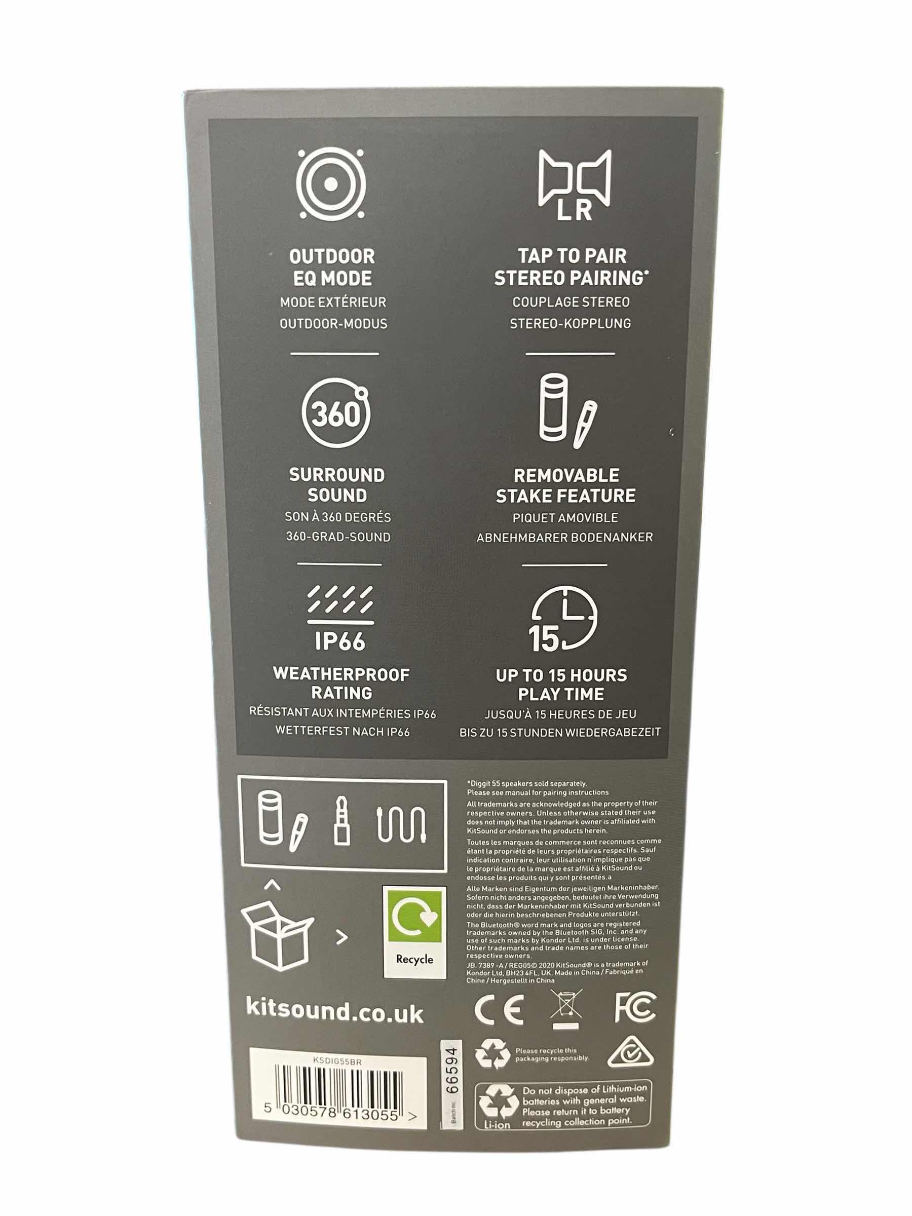 Photo 1 of KITSOUND DIGGIT PORTABLE BLUETOOTH SPEAKER