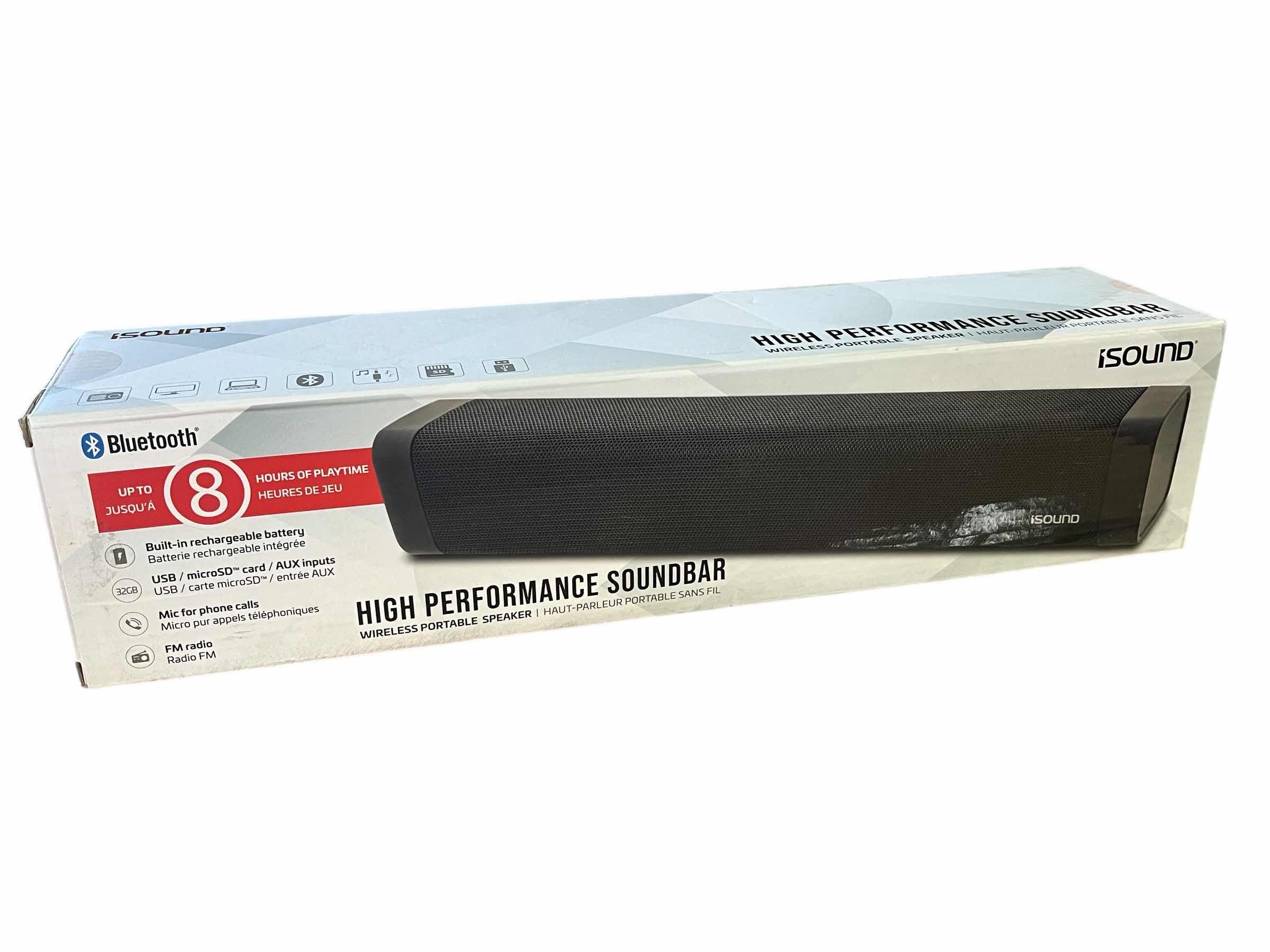 Photo 1 of iSOUND HIGH PERFORMANCE WIRELESS PORTABLE SOUNDBAR