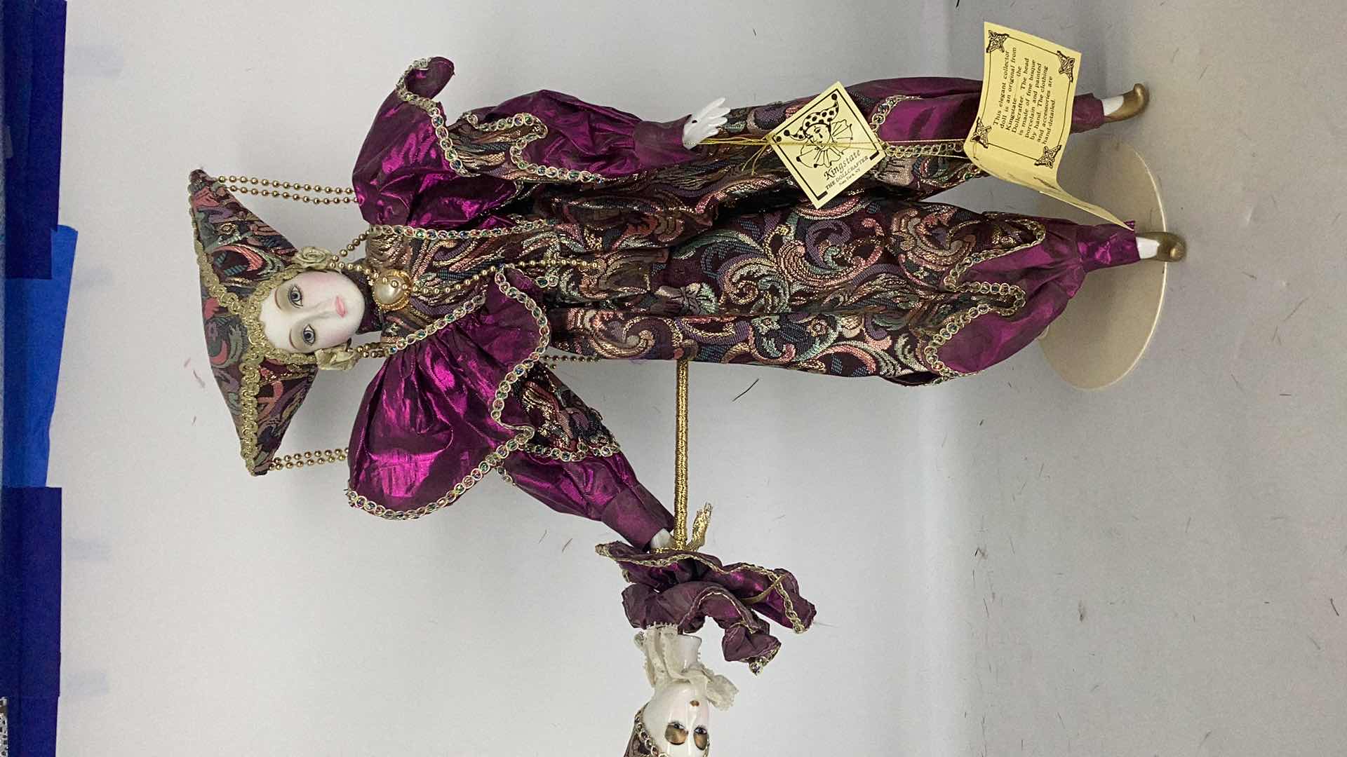 Photo 1 of KINGSTATE NY DANCING MASTER HAND PAINTER BISQUE PORCELAIN DOLL H19”