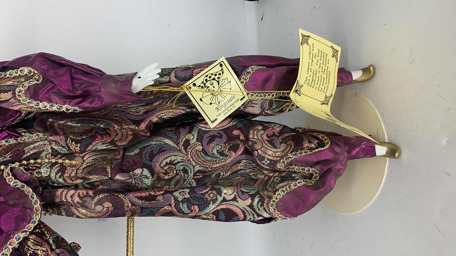 Photo 4 of KINGSTATE NY DANCING MASTER HAND PAINTER BISQUE PORCELAIN DOLL H19”